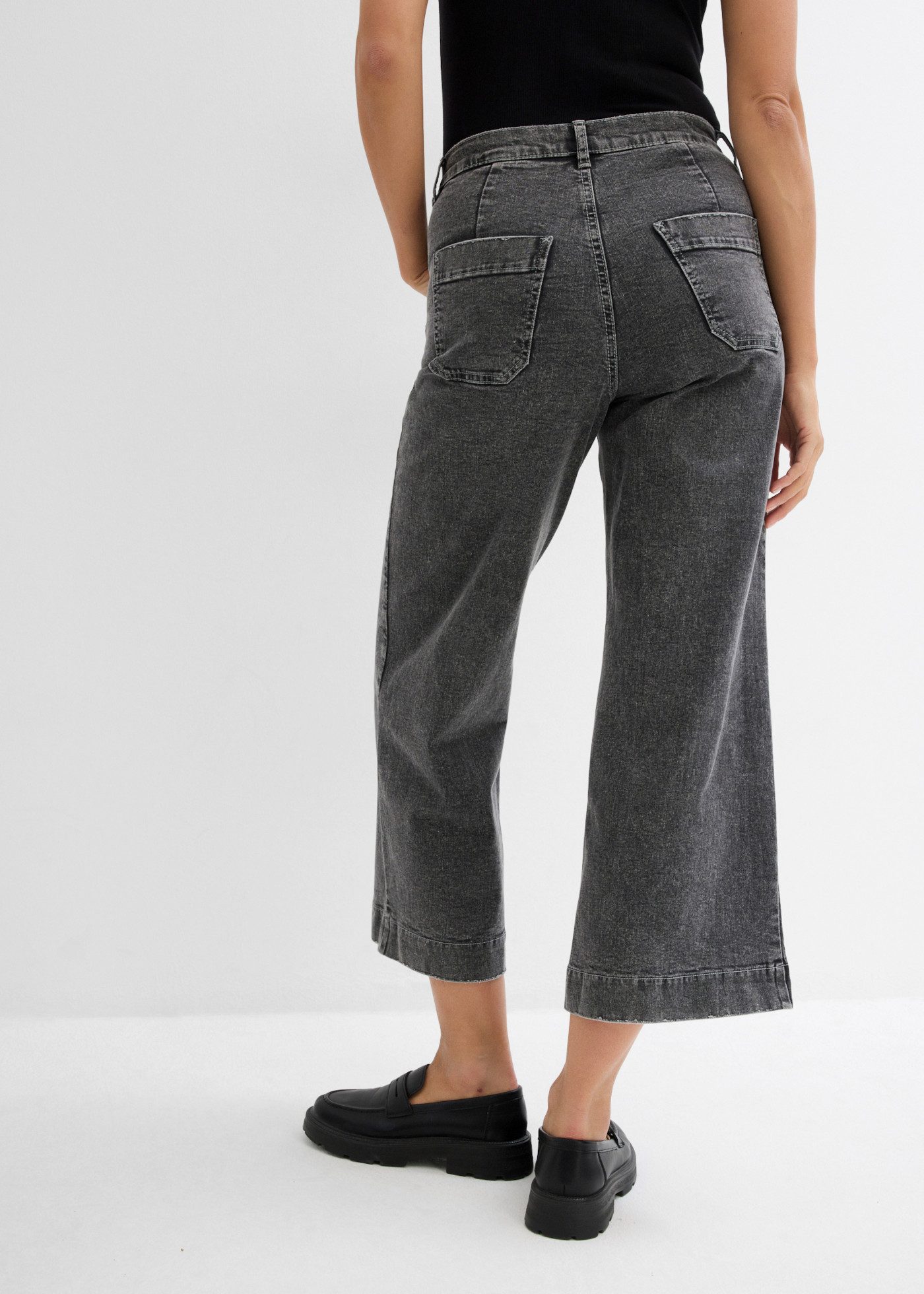 bonprix 7/8-Jeans verkürztes 7/8-Design, weites Bein, Loose Fit, mit Elasthan-Anteil – Bild 2 von 5