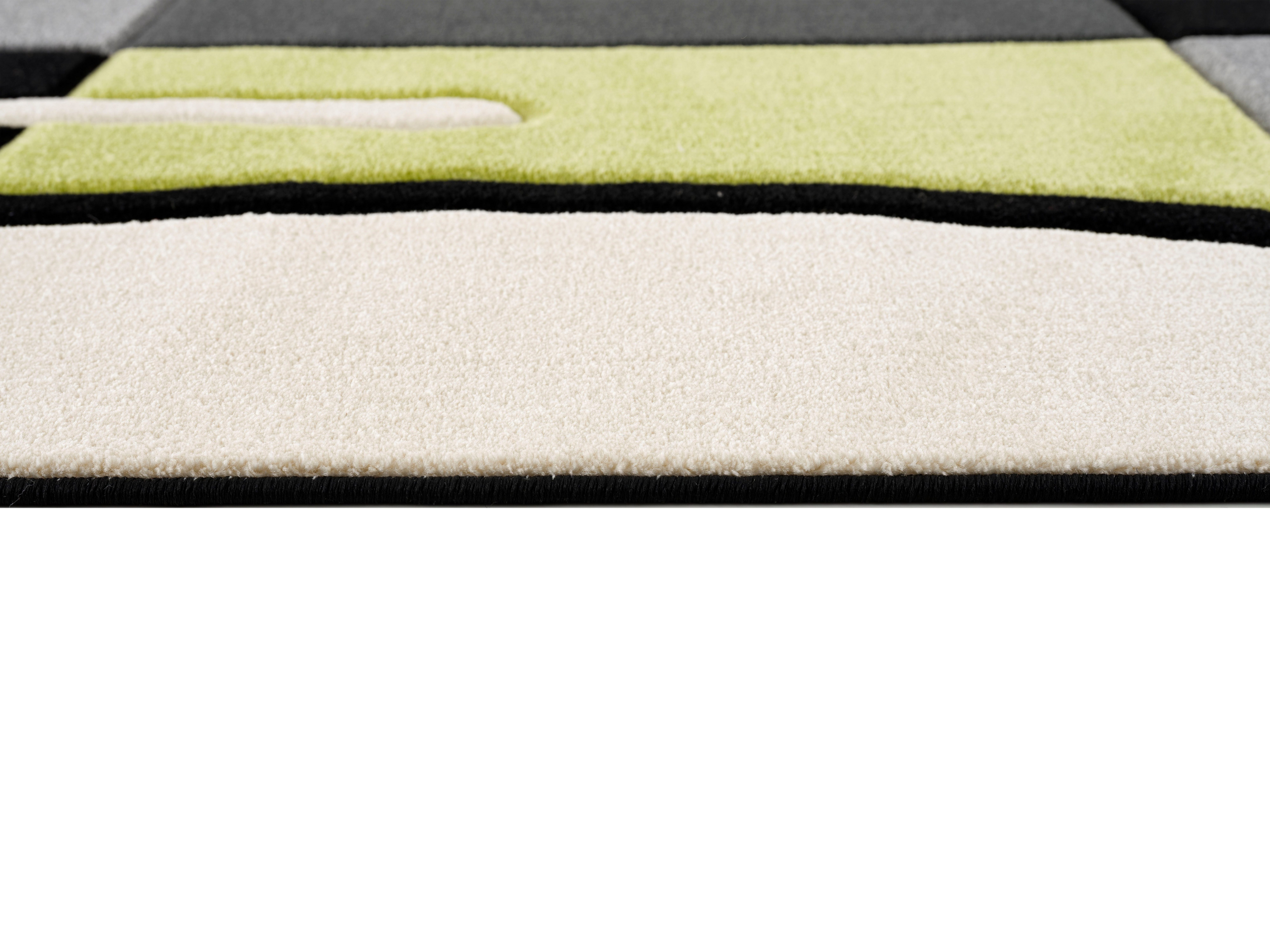 handgearbeitetem Kjer, 3D-Design, Höhe: Kurzflor my Konturenschnitt mm, grün Teppich im rechteckig, mit 18 home,