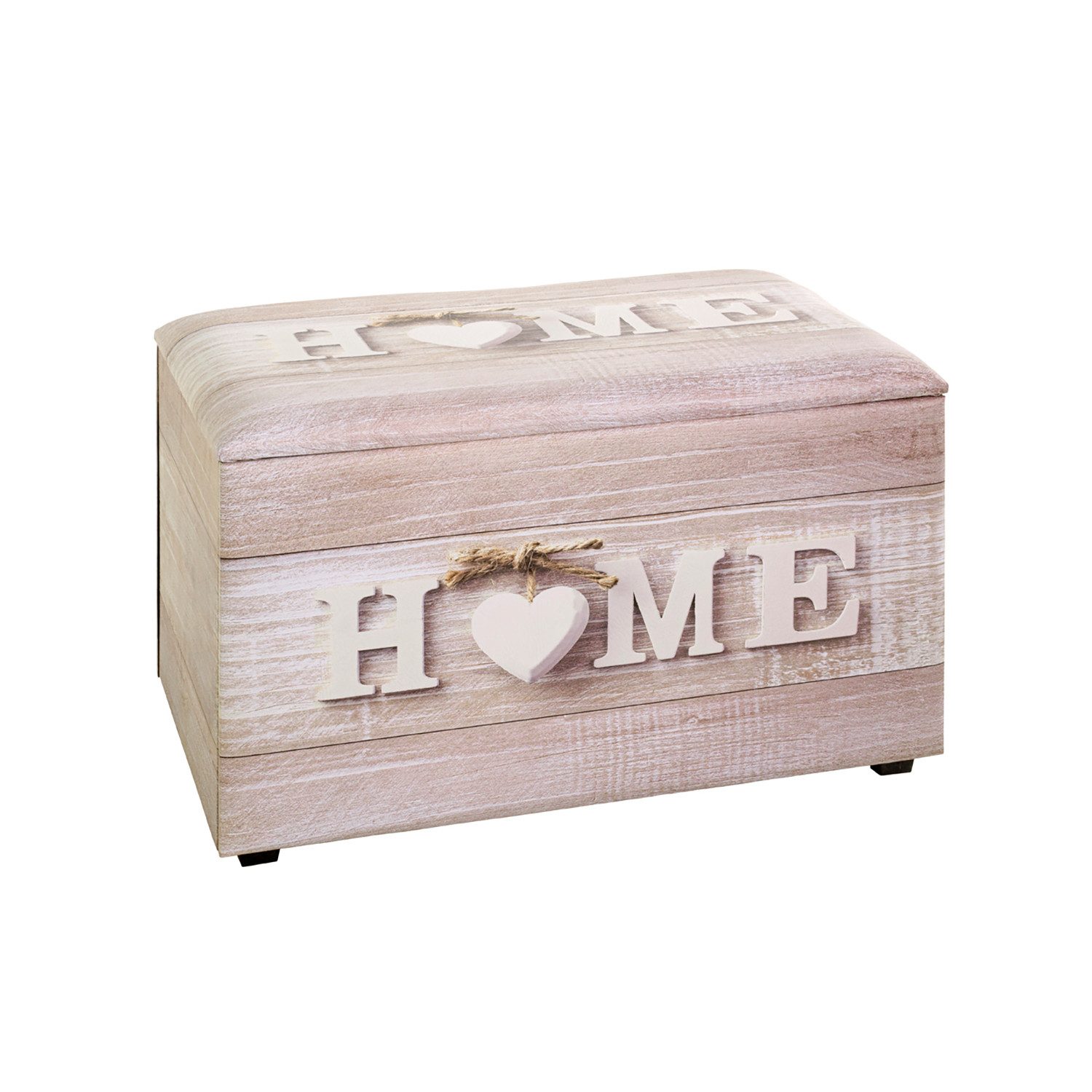 HAKU Sitztruhe Truhe - Motiv Kunstleder, MDF - H. 42cm x B. 65cm - Sitzbank (1xSitztruhe, Deckelbank - Truhenbank), Banktruhe - Truhenbank - Sitzkiste - Kistenbank