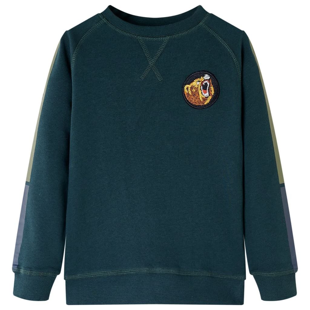 vidaXL Sweatshirt Kinder-Sweatshirt Moosgrün 116
