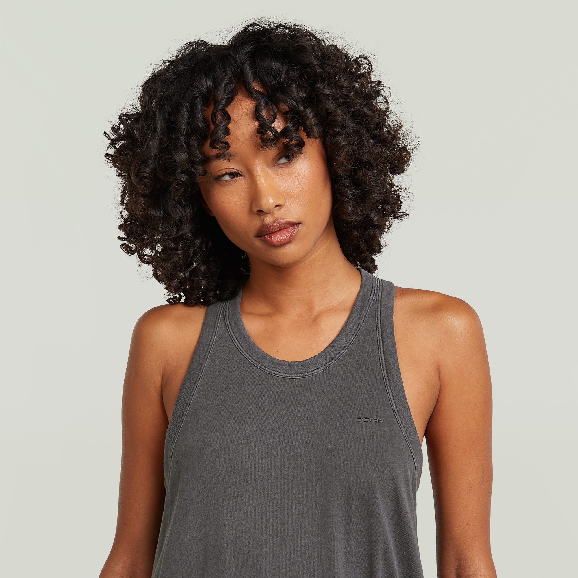 G-STAR Maxikleid Washed Tank Maxi Dress wmn mit Racerback, Baumwolle