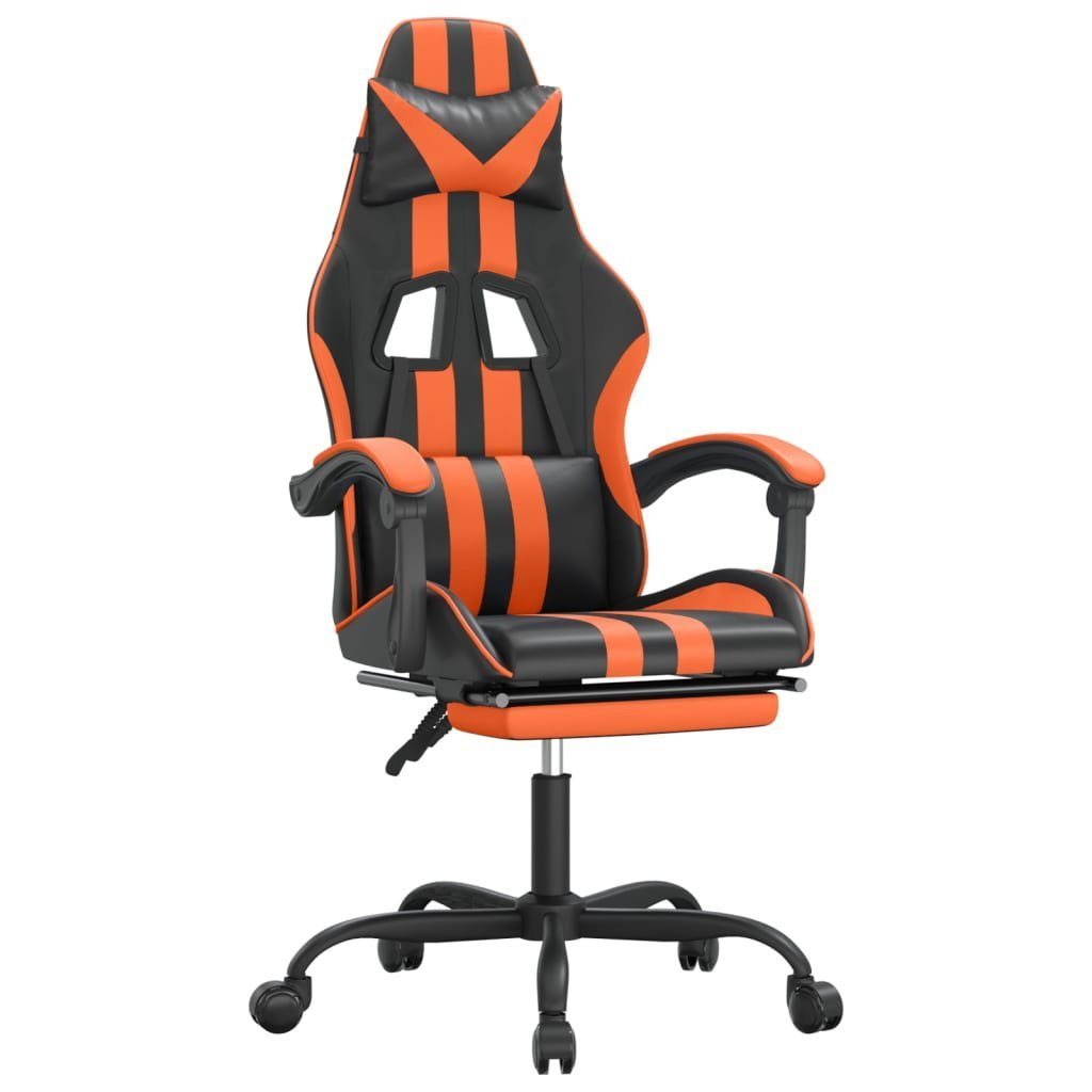 Fußstütze Kunstleder vidaXL (1 St) Orange | Gaming-Stuhl mit Gaming-Stuhl Schwarz Schwarz und und und Schwarz Orange Orange