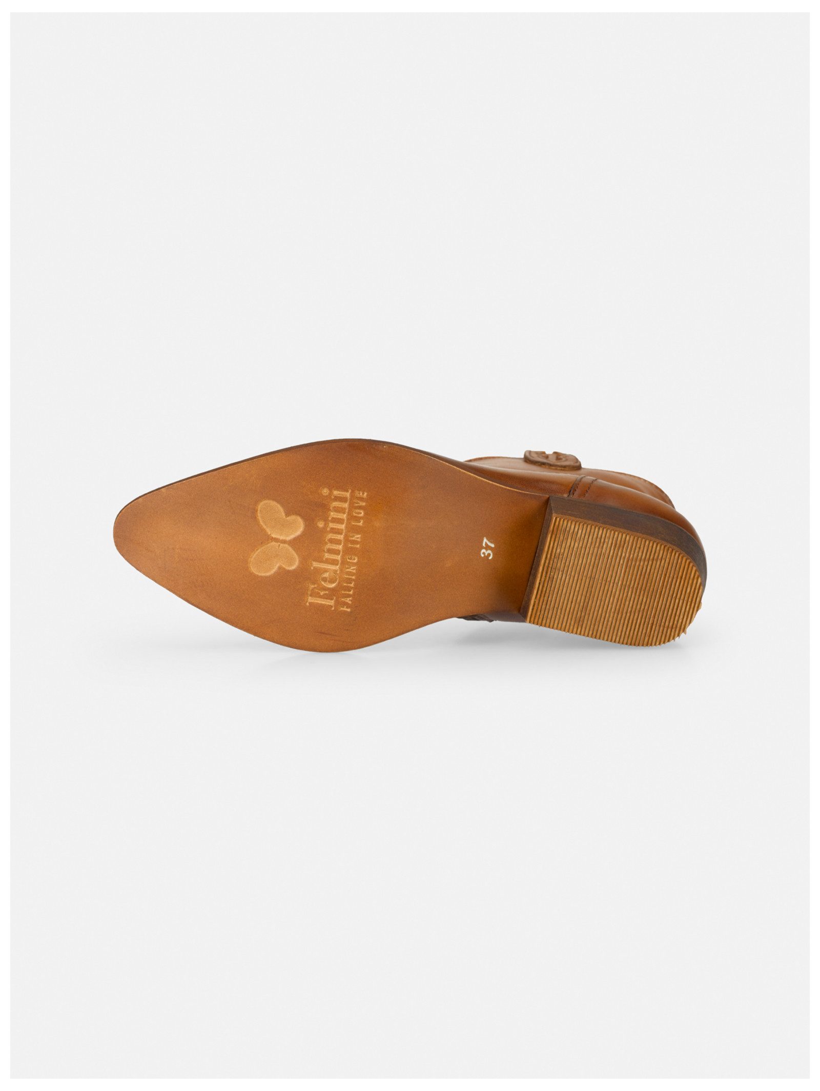 Felmini Wide Fit Stiefelette Leder . Cowboy Stiefelette