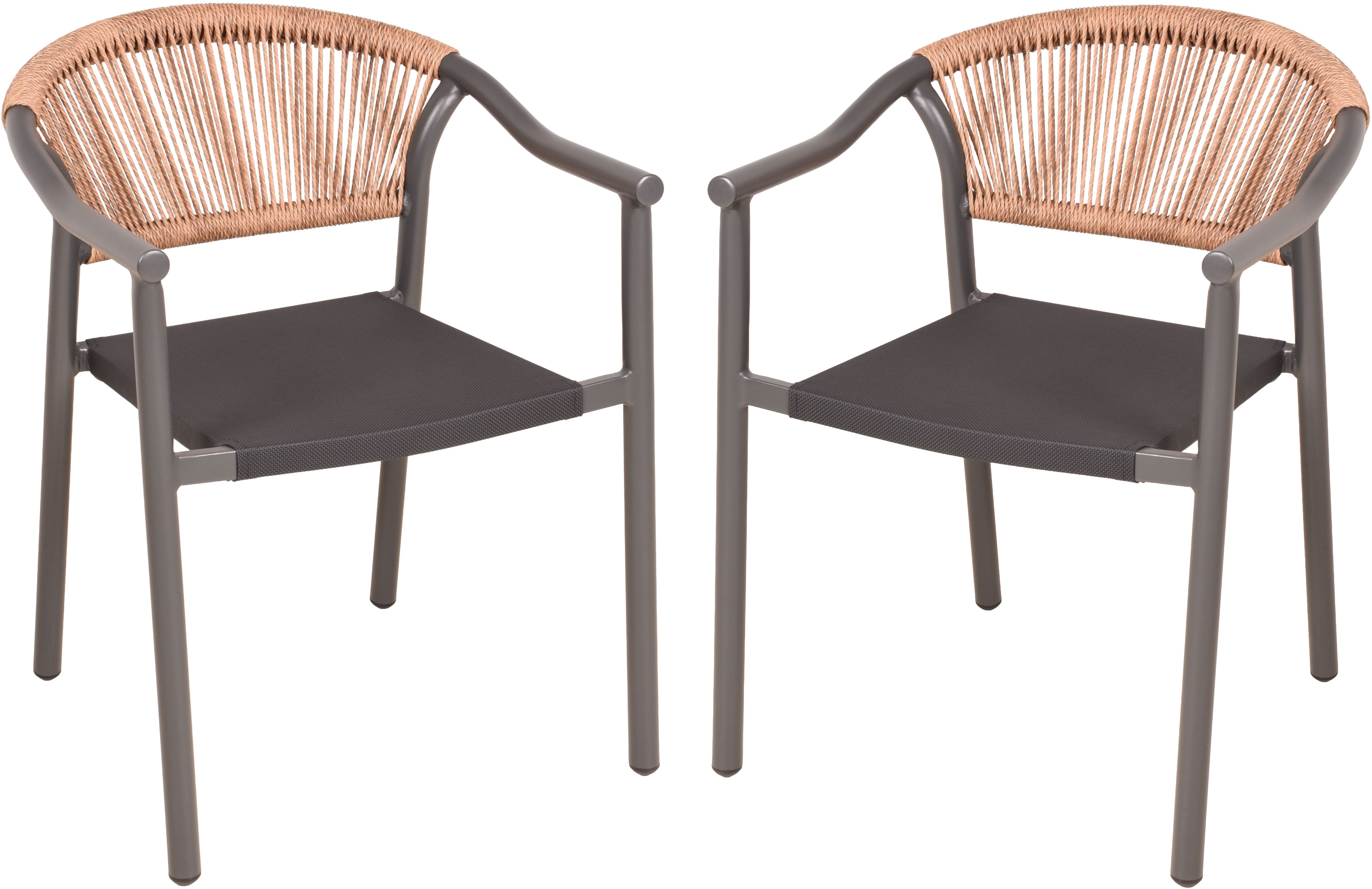 Garden Pleasure Stapelstuhl NOVARA (Set, 2 St), leicht verstaubar