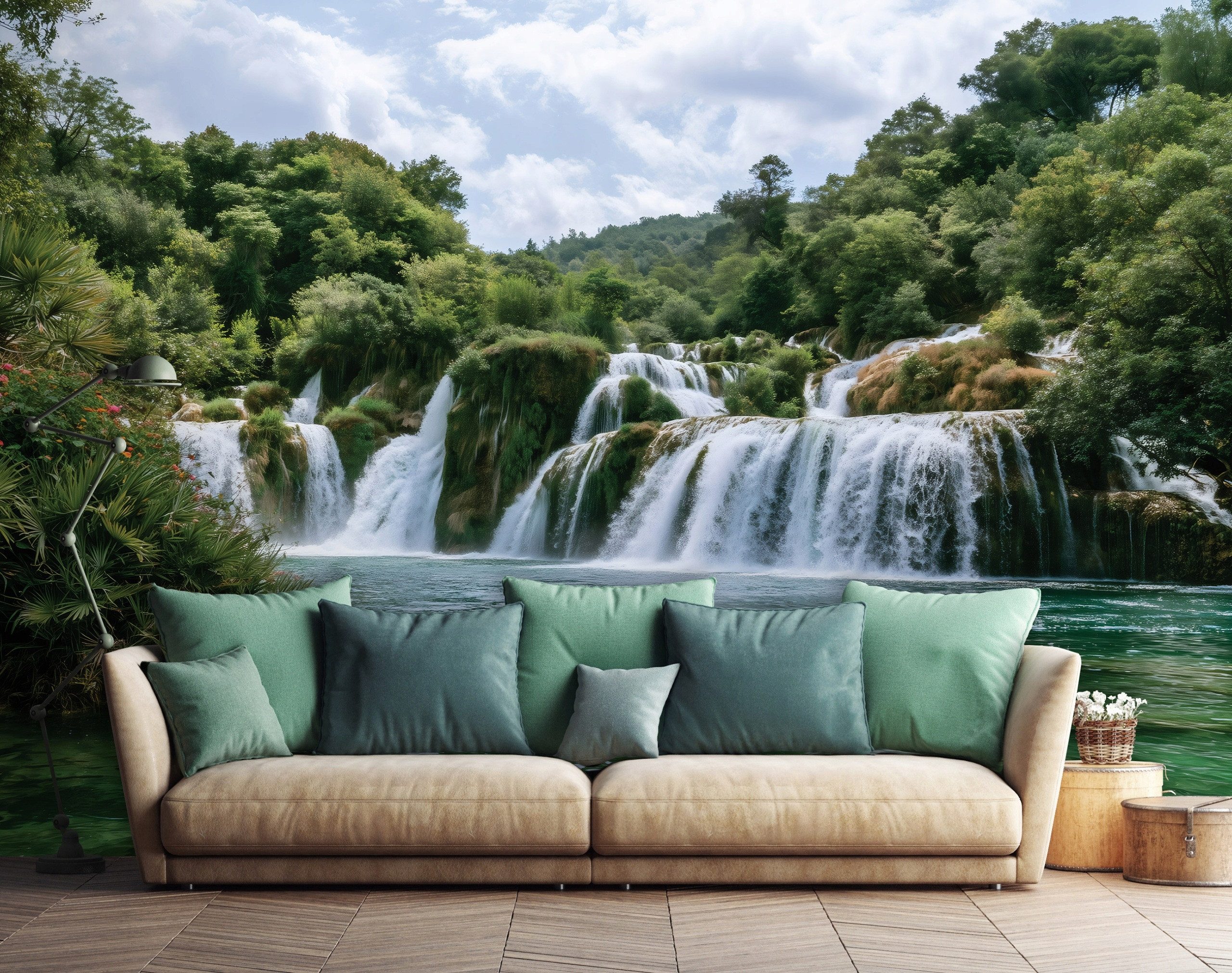 Wallarena Fototapete Vlies Wasserfall, glatt, 150 x 105 cm