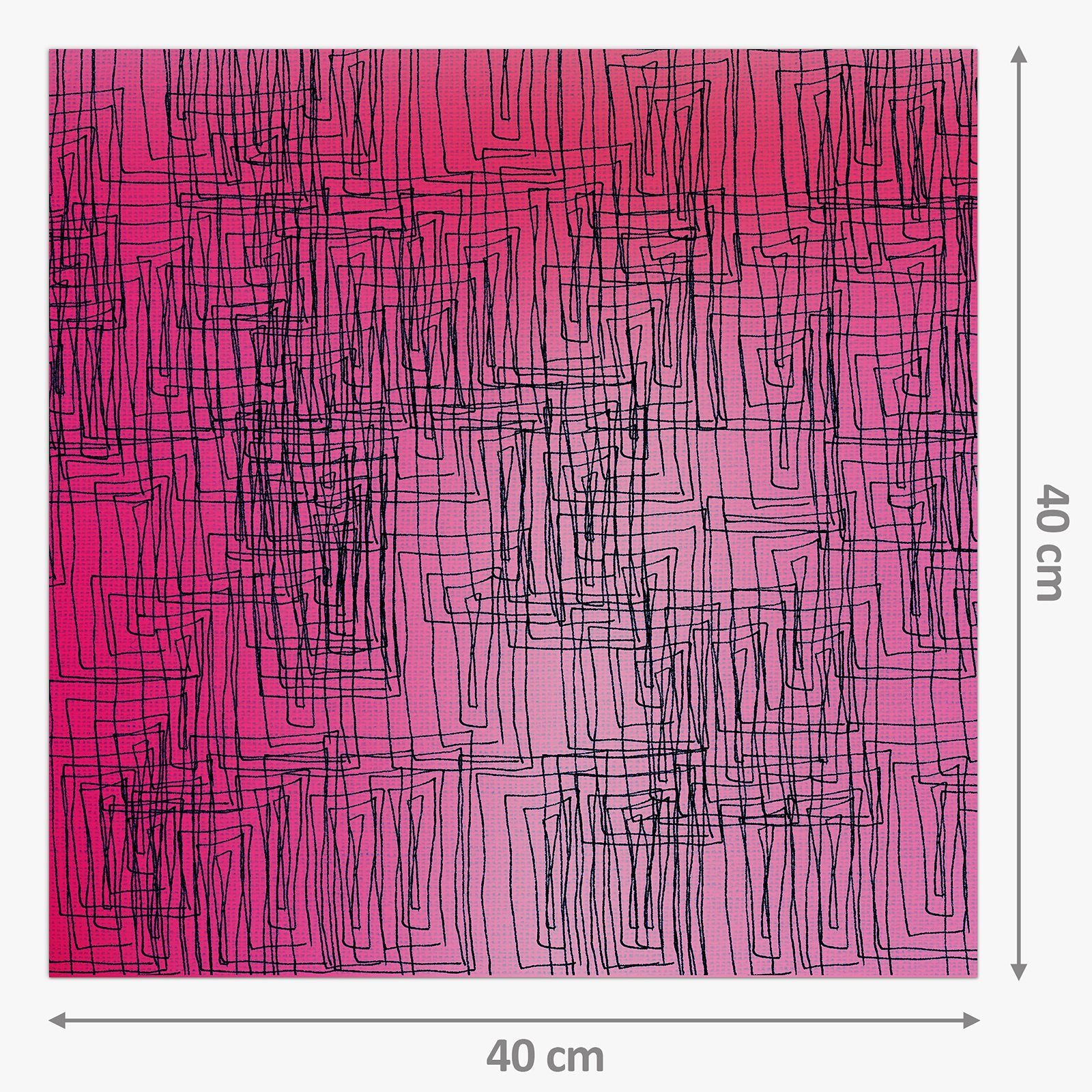 Glas Spritzschutz Primedeco Küchenrückwand Abstrakte Linien pinkige