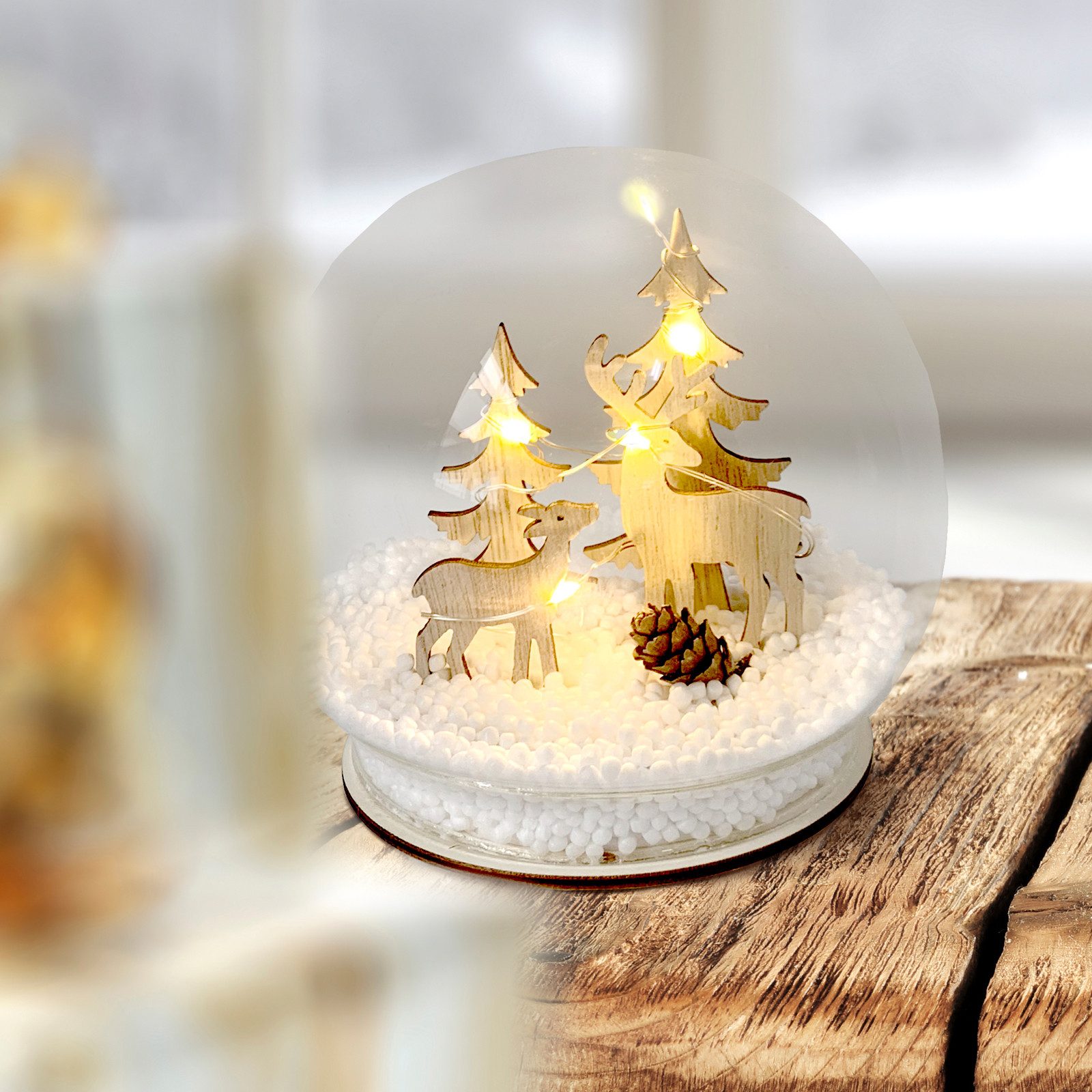 HTI-Living Schneekugel Schneekugel Rehe mit LED-Beleuchtung (Stück, 1 St., günstig online kaufen