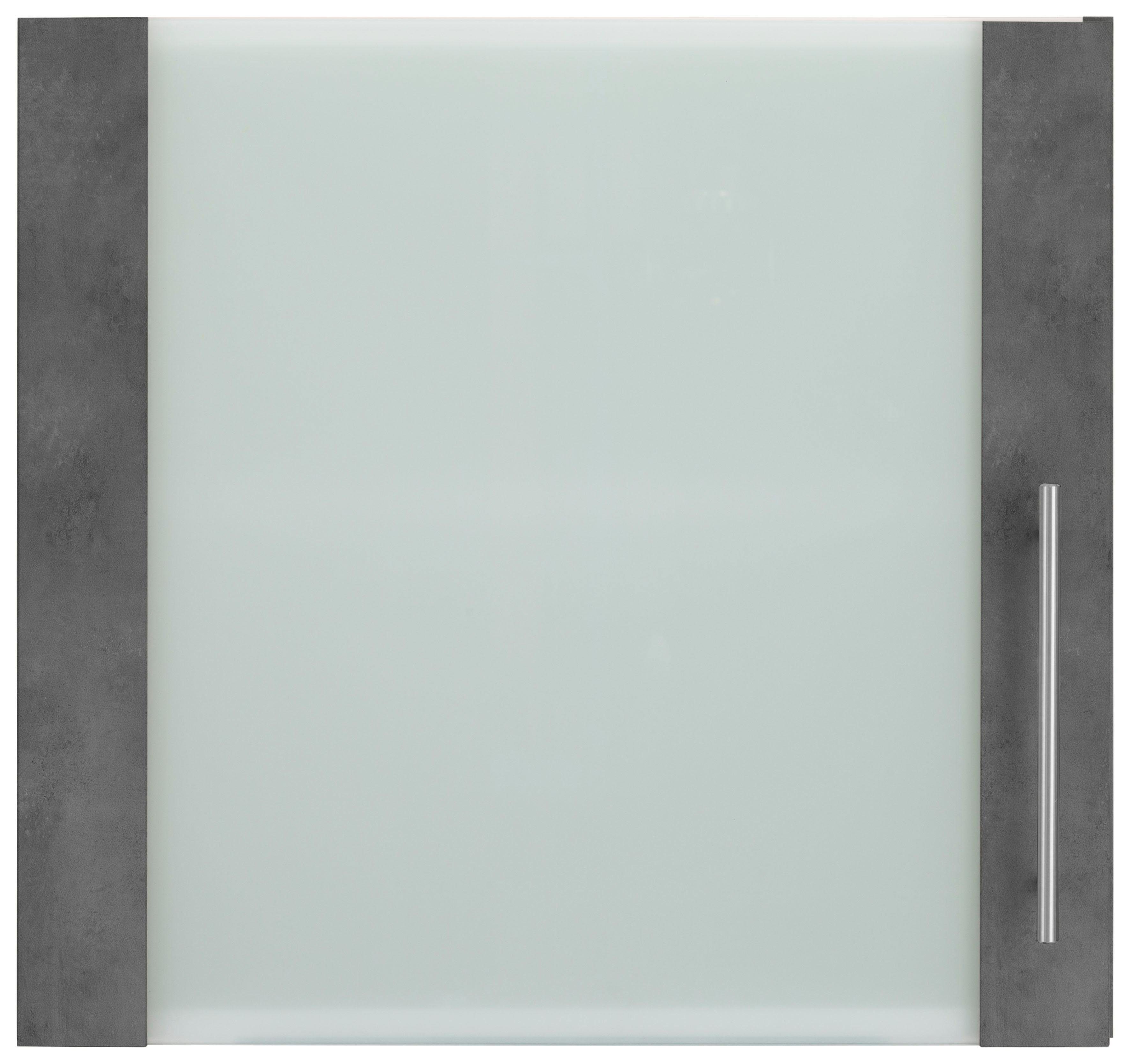 wiho Küchen Glashängeschrank Cali Betonfarben mit Glaseinsatz | und Front Betonfarben Korpus: Front