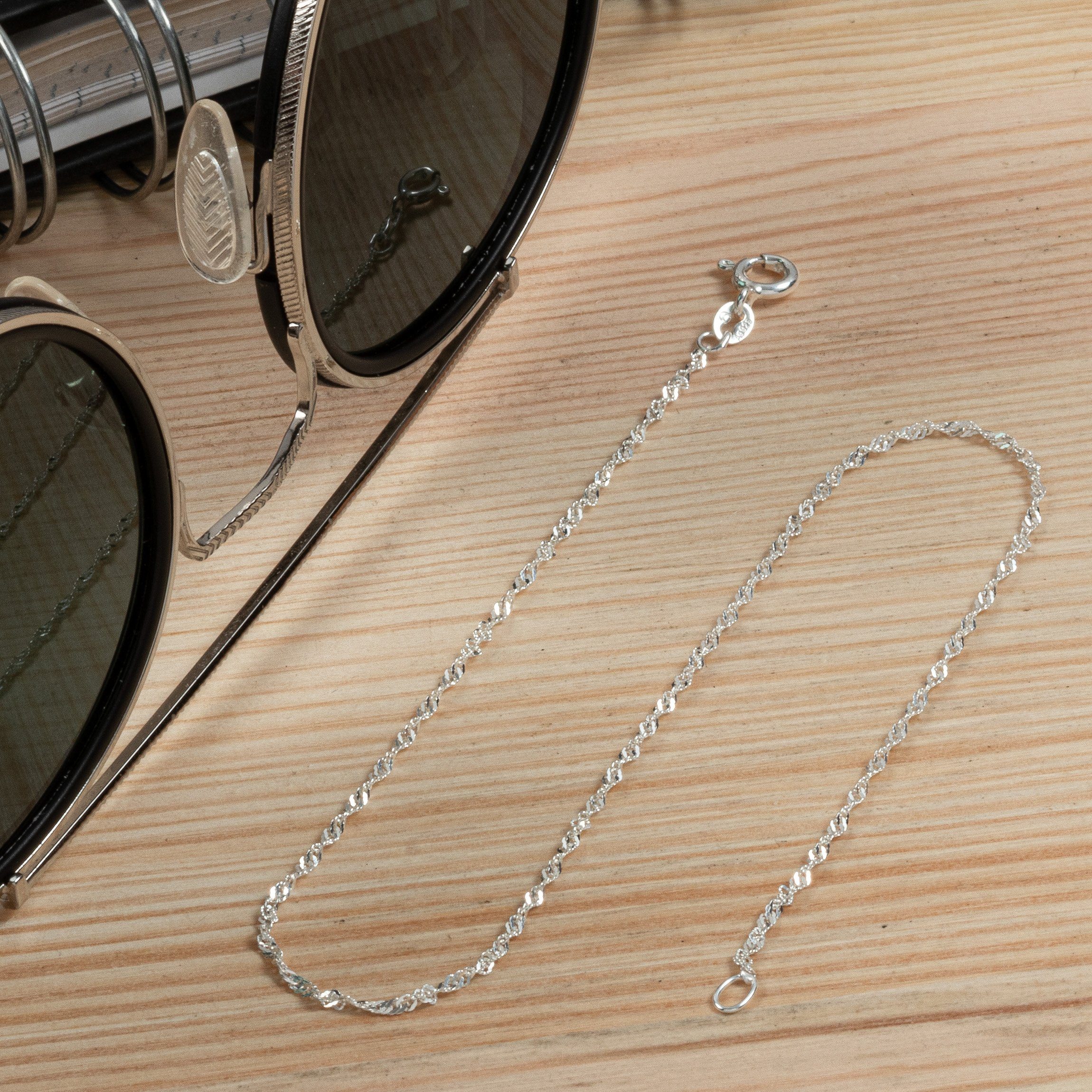 NKlaus Silberarmband Fusskette 925 Silber 26cm günstig online kaufen