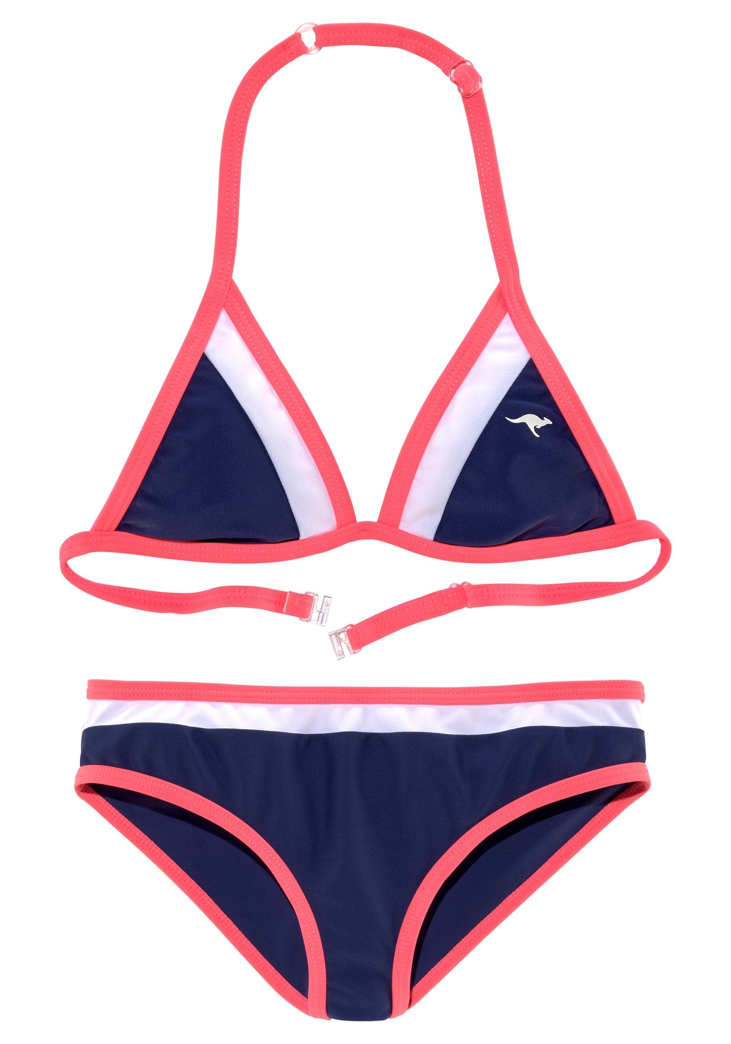 [Versand am selben Tag] KangaROOS Triangel-Bikini Energy Kids Colorblocking-Design coolen im
