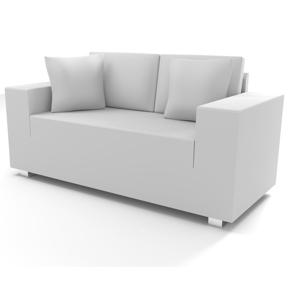 Fink Sitzgruppe FINK Sitzmöbel ohne Bezug Carlo Outdoor - weiß - H. 81cm x B. 186cm