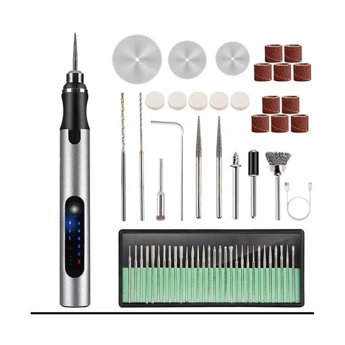 Novzep Graviergerät Graviergerät Elektrischer Gravierstift, kabelloser Gravierstift, 1-St.