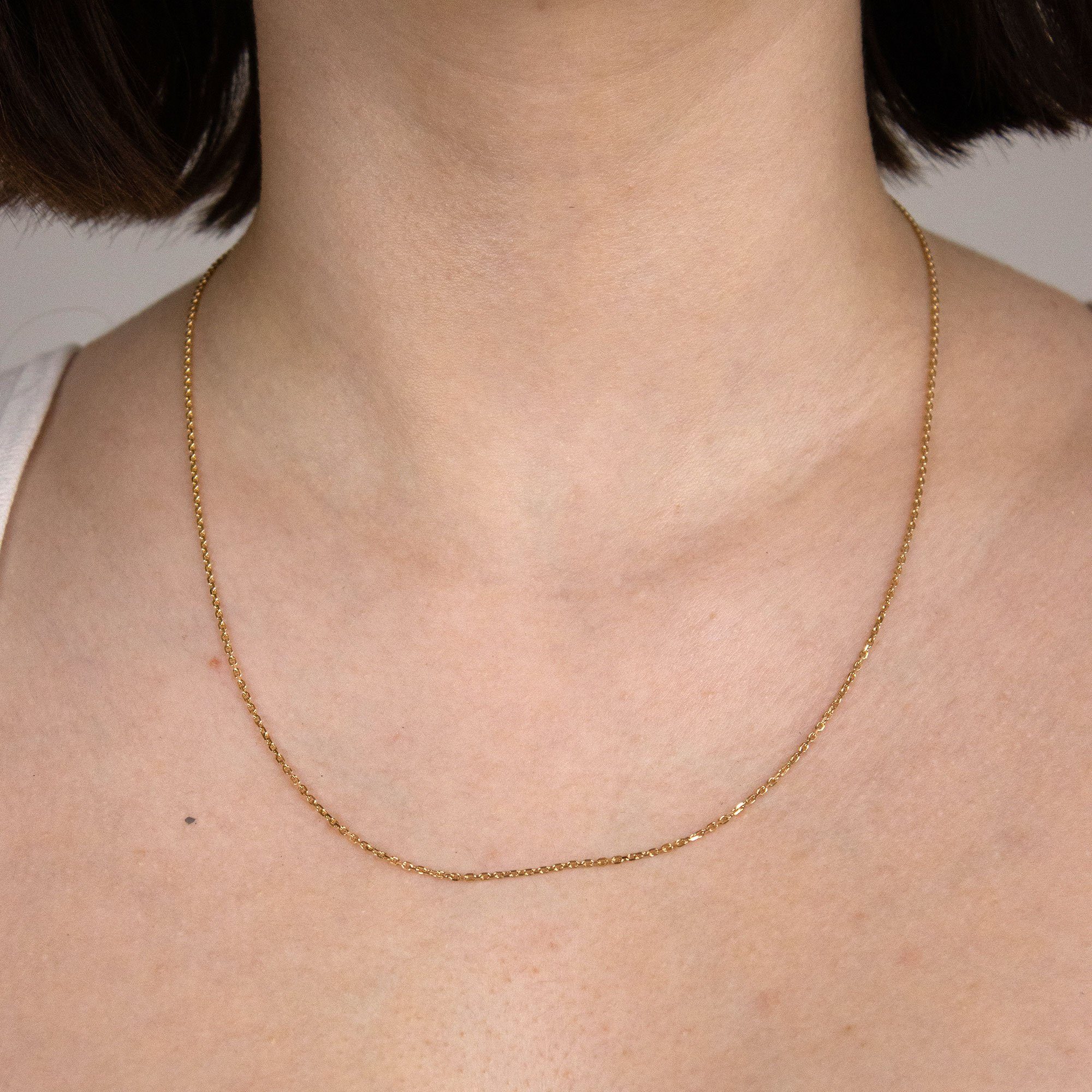 HOPLO Goldkette Ankerkette diamantiert Länge 36cm günstig online kaufen