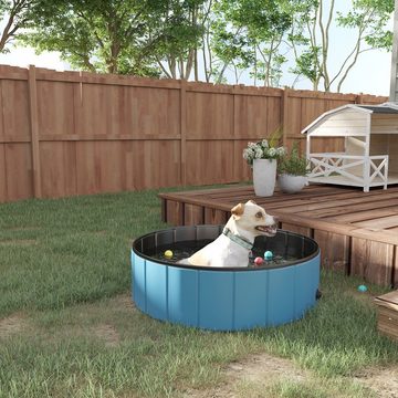 PawHut Hundepool Schwimmbad, (Hundebadewanne, 1-tlg., Schwimmbecken), für Garten, Balkon, Blau