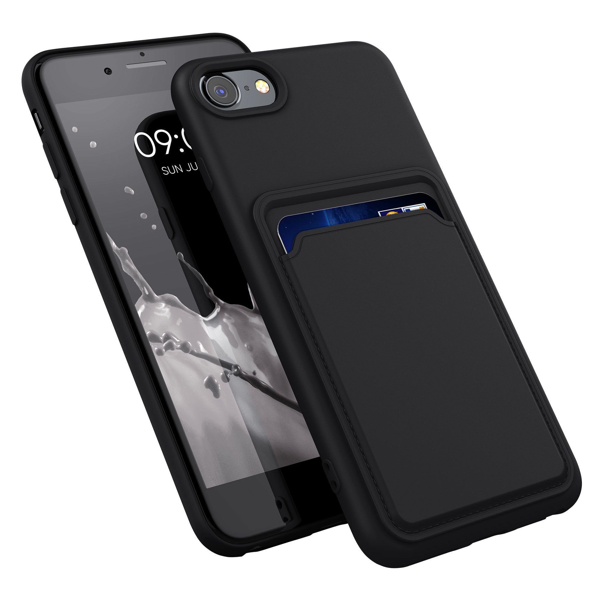 kwmobile Handyhülle Hülle für Apple iPhone SE / 8 / 7, Handyhülle mit Fach für Karten - Handy Cover Case