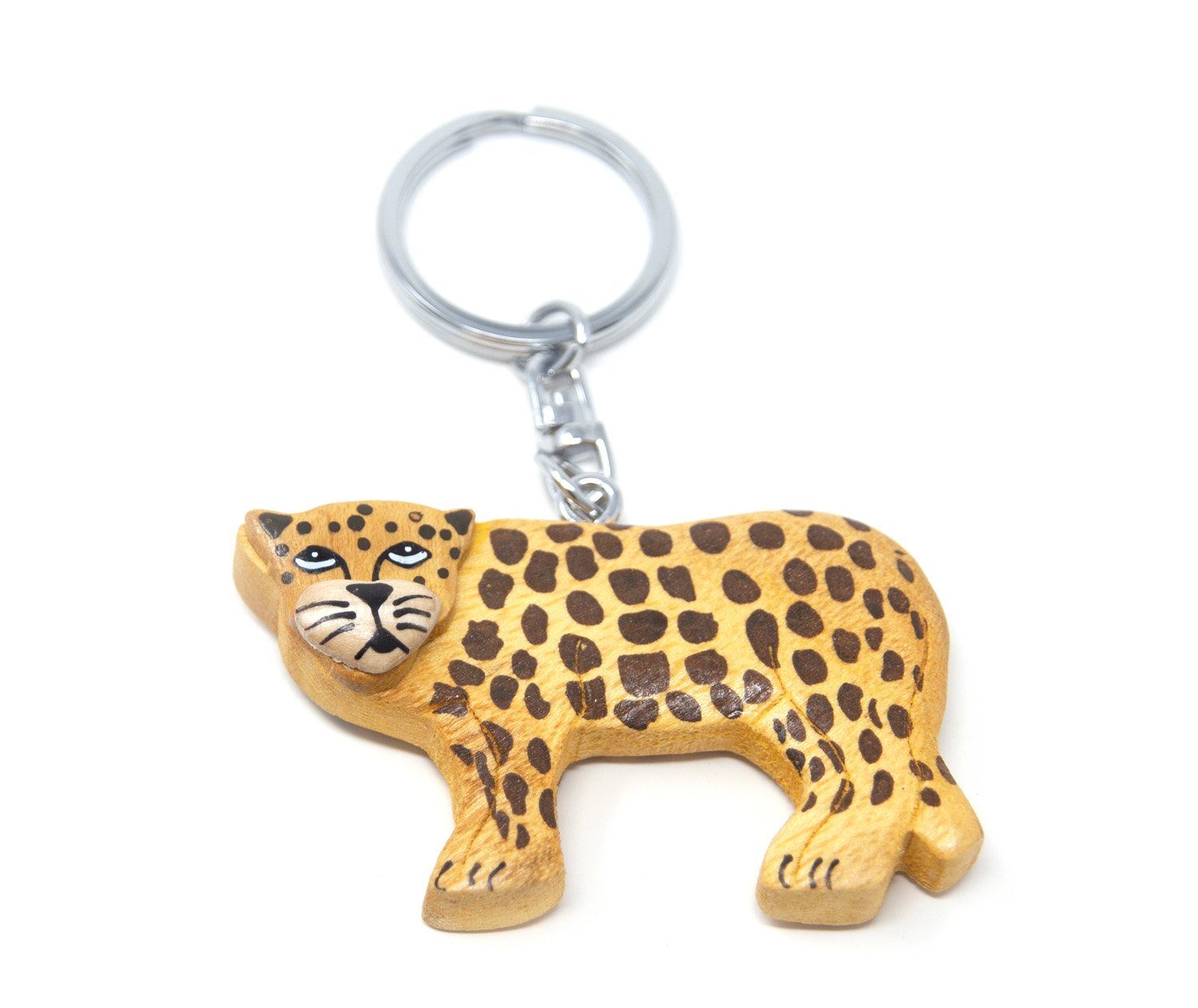 Cornelißen Schlüsselanhänger Schlüsselanhänger aus Holz - Leopard | Schlüsselanhänger