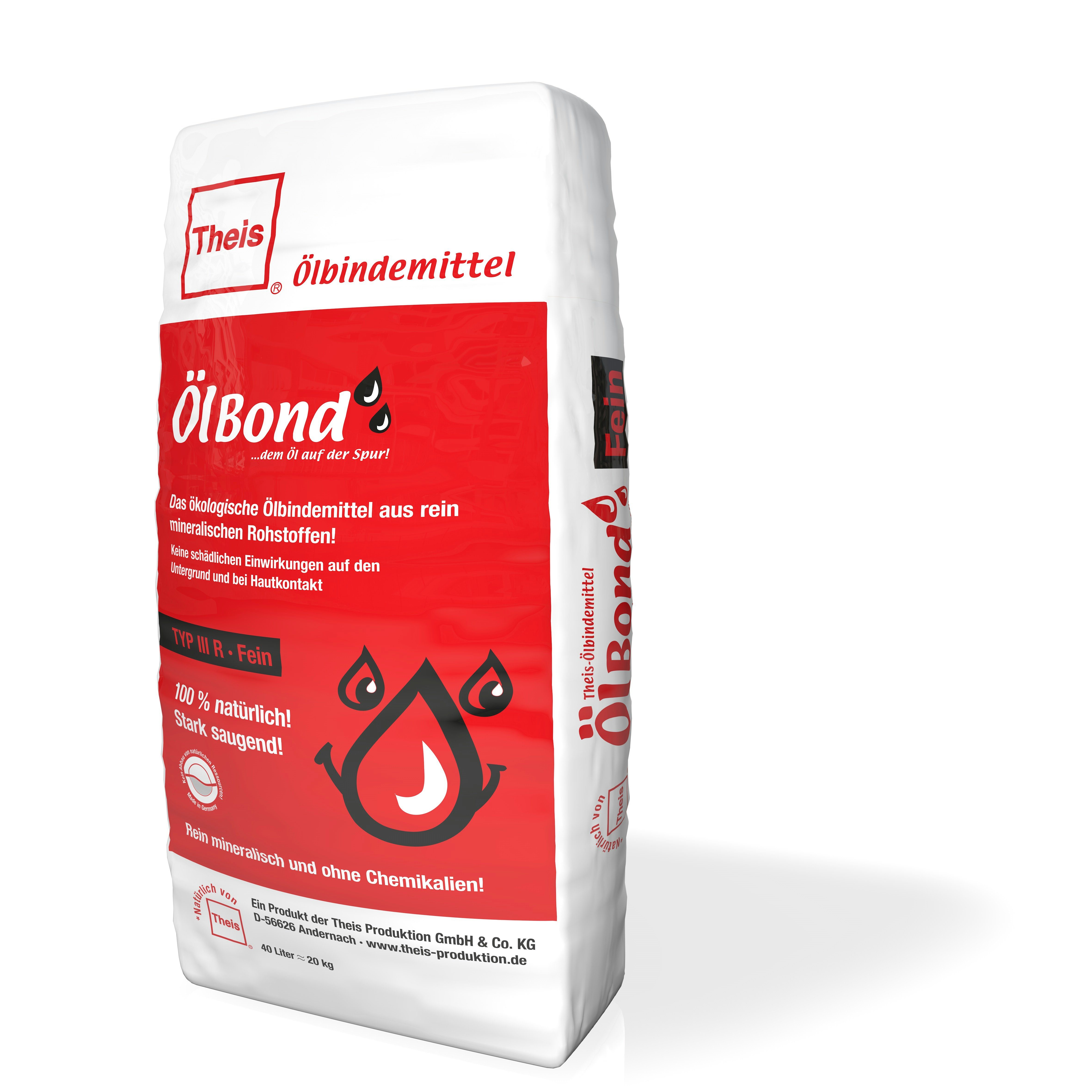 Gartenpflege-Set THEIS Ölbindemittel Ölbond Fein 40 Ltr