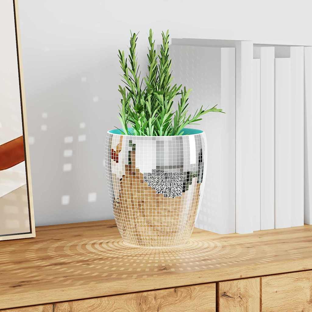 vidaXL, Spiegel-Mosaikfliese Geometrisch 12 pcs Silber 100 x 4 cm Glas