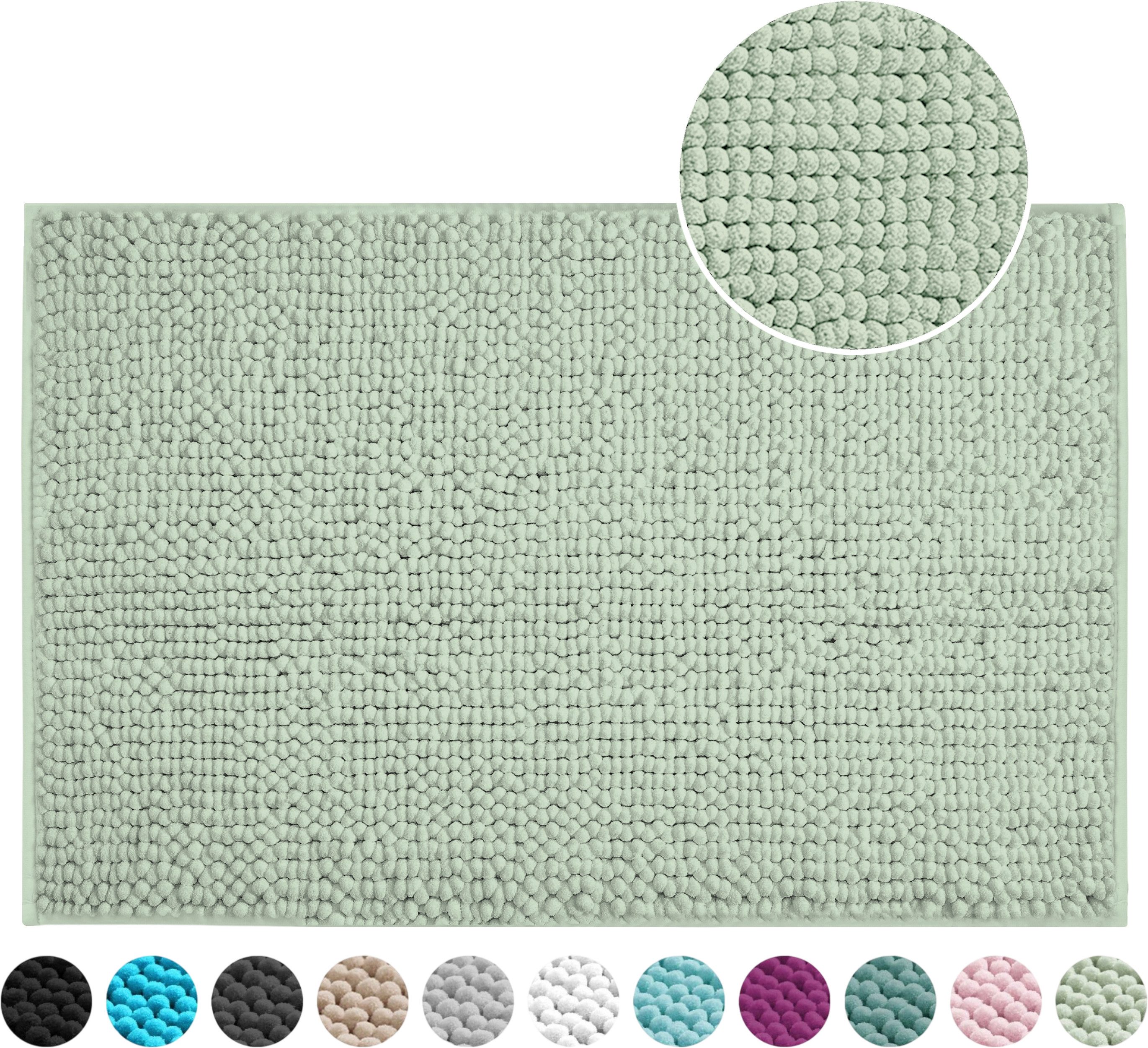 OTTO home Badematte Vanessa Chenille, Standard & Premium, 15cm oder 20cm, auch als 2er Set, rutschhemmend beschichtet, schnell trocknend, strapazierfähig, fußbodenheizungsgeeignet, Polyester, rechteckig, Uni Farben, besonders weich, flauschig, Badvorleger