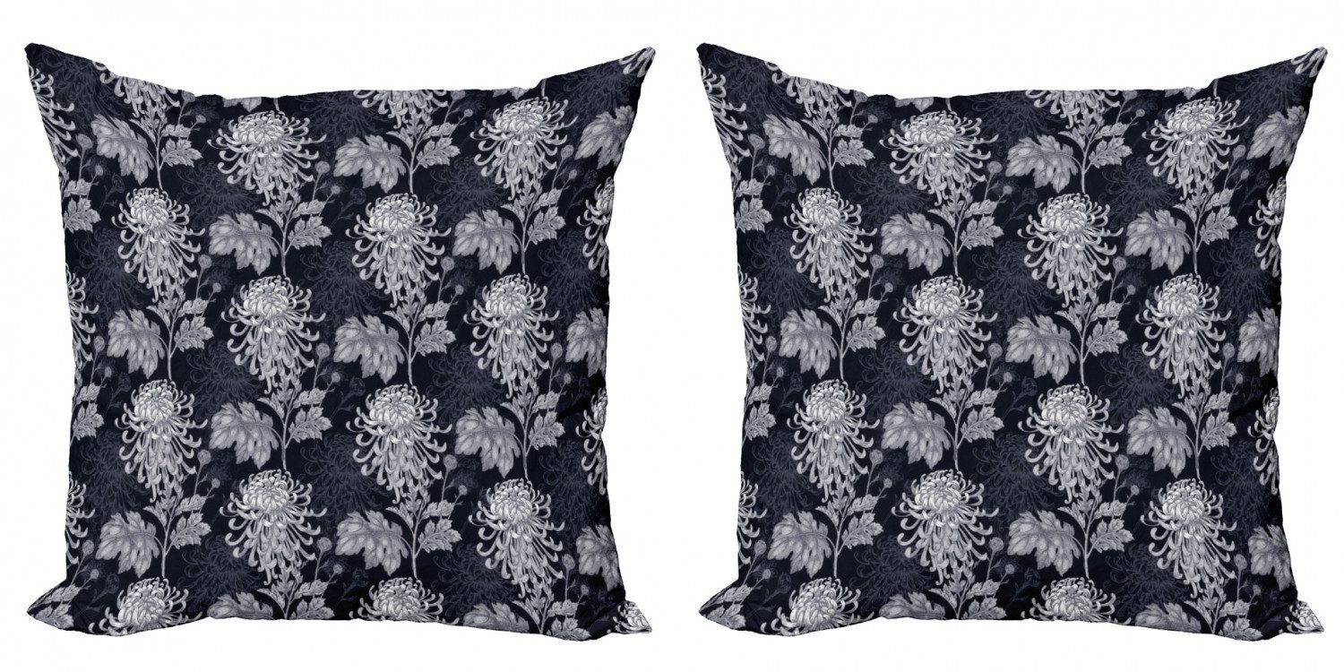 Kissenbezüge Modern Accent Doppelseitiger Digitaldruck, Abakuhaus (2 Stück), Blumen Chrysanthemum Blooming
