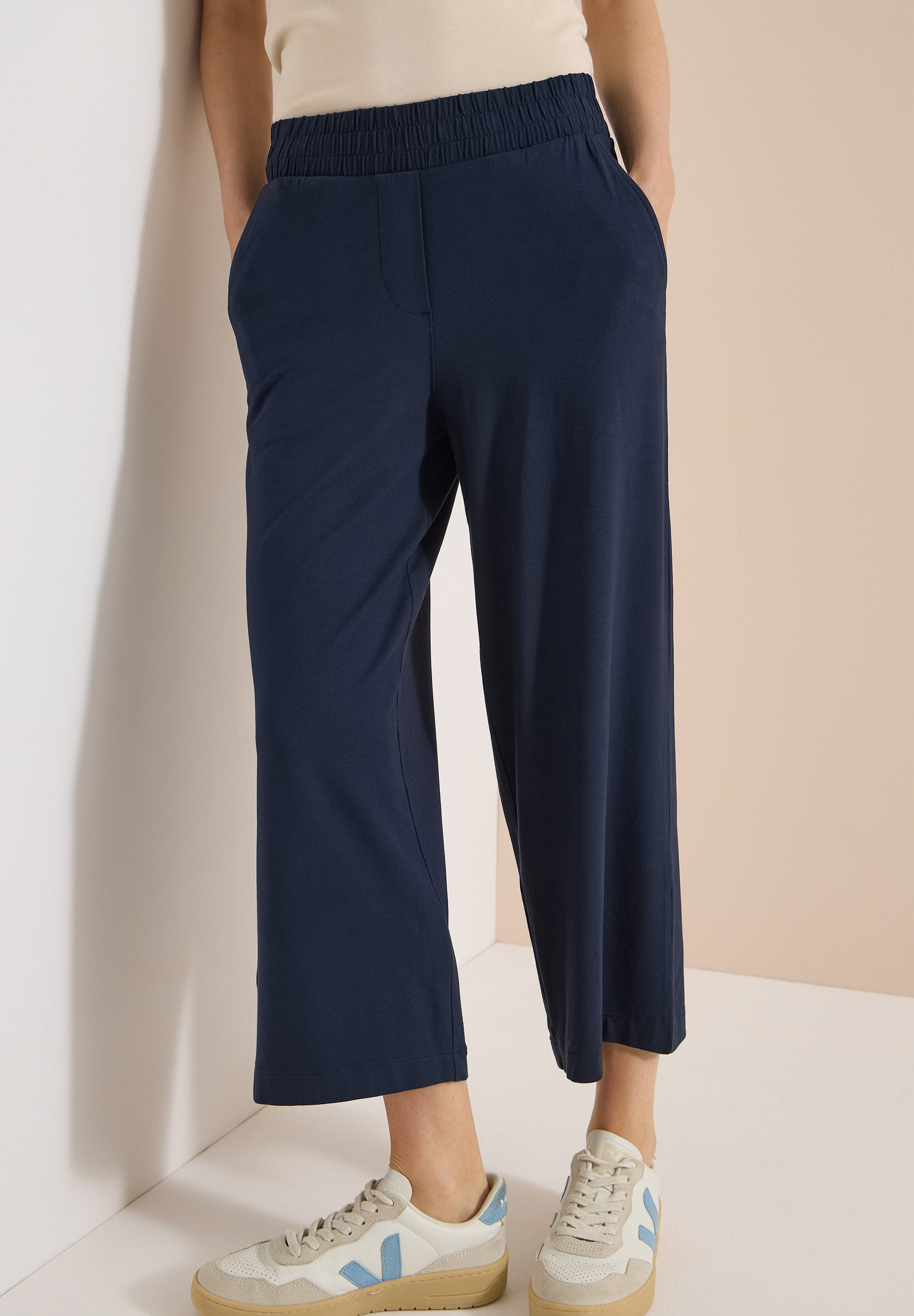 CECIL Stoffhose im elastischen Materialmix