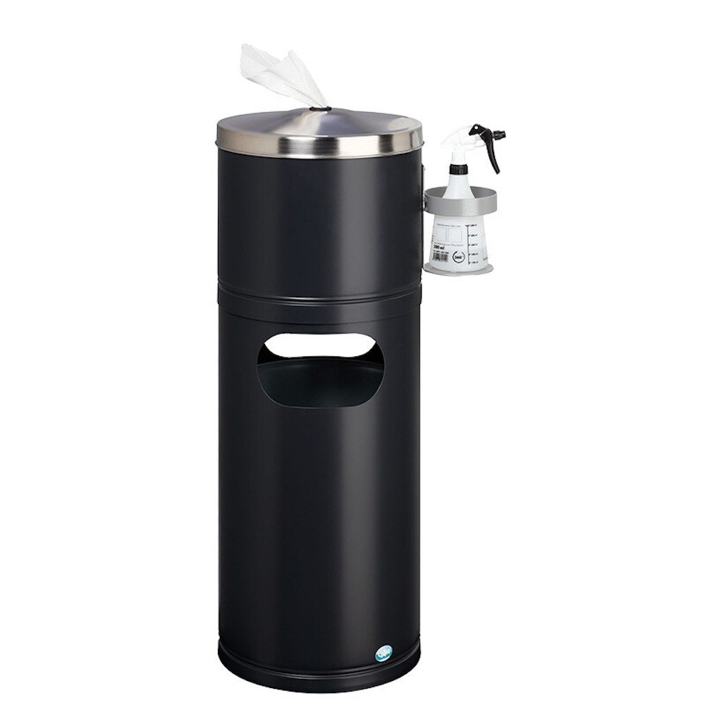 PROREGAL® Desinfektionsmittelspender Desinfektionsstation für Papiertücher Flaschenhalter Anthrazit