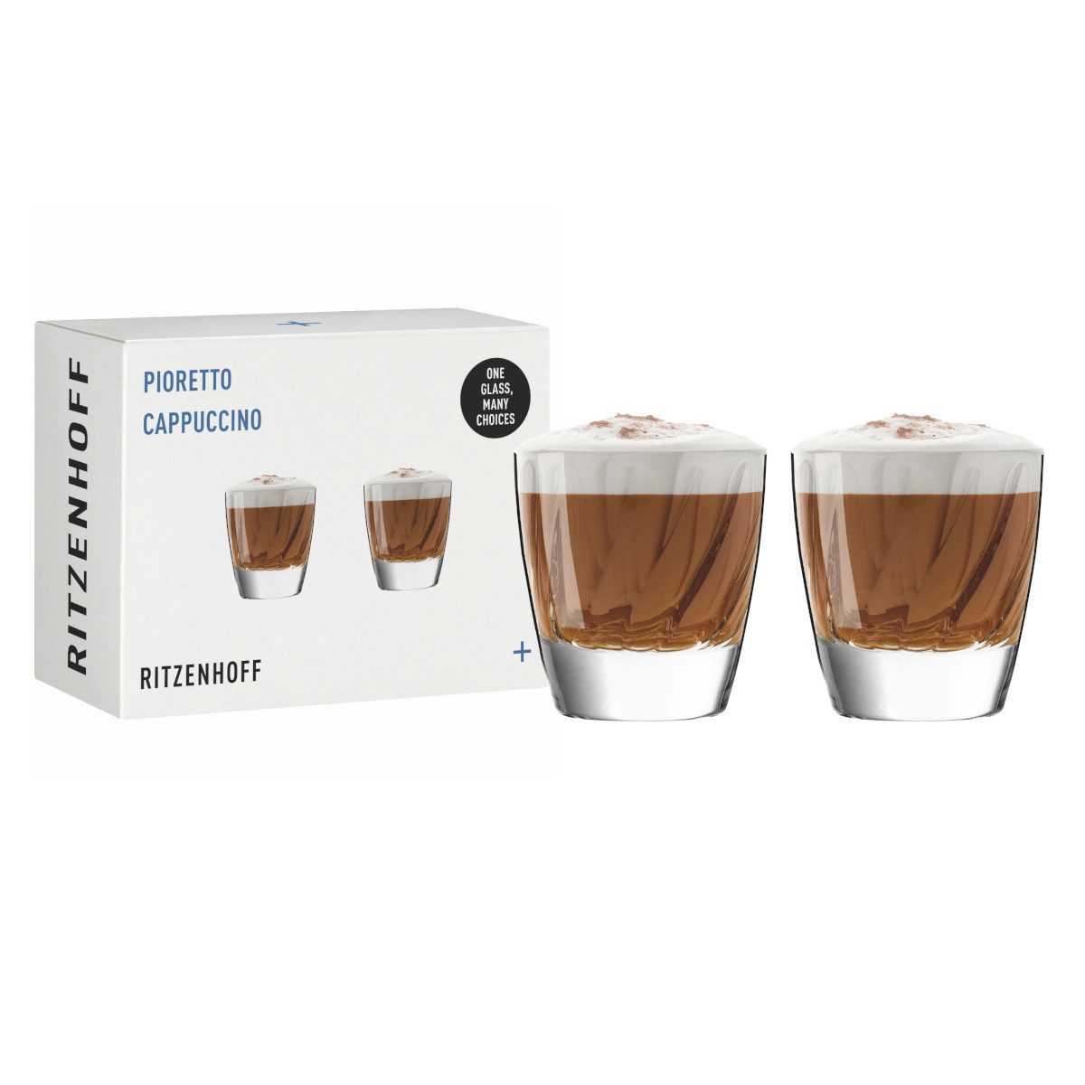 Ritzenhoff Gläser-Set Pioretto Cappuccino 2er Set RDT F25, Kristallglas