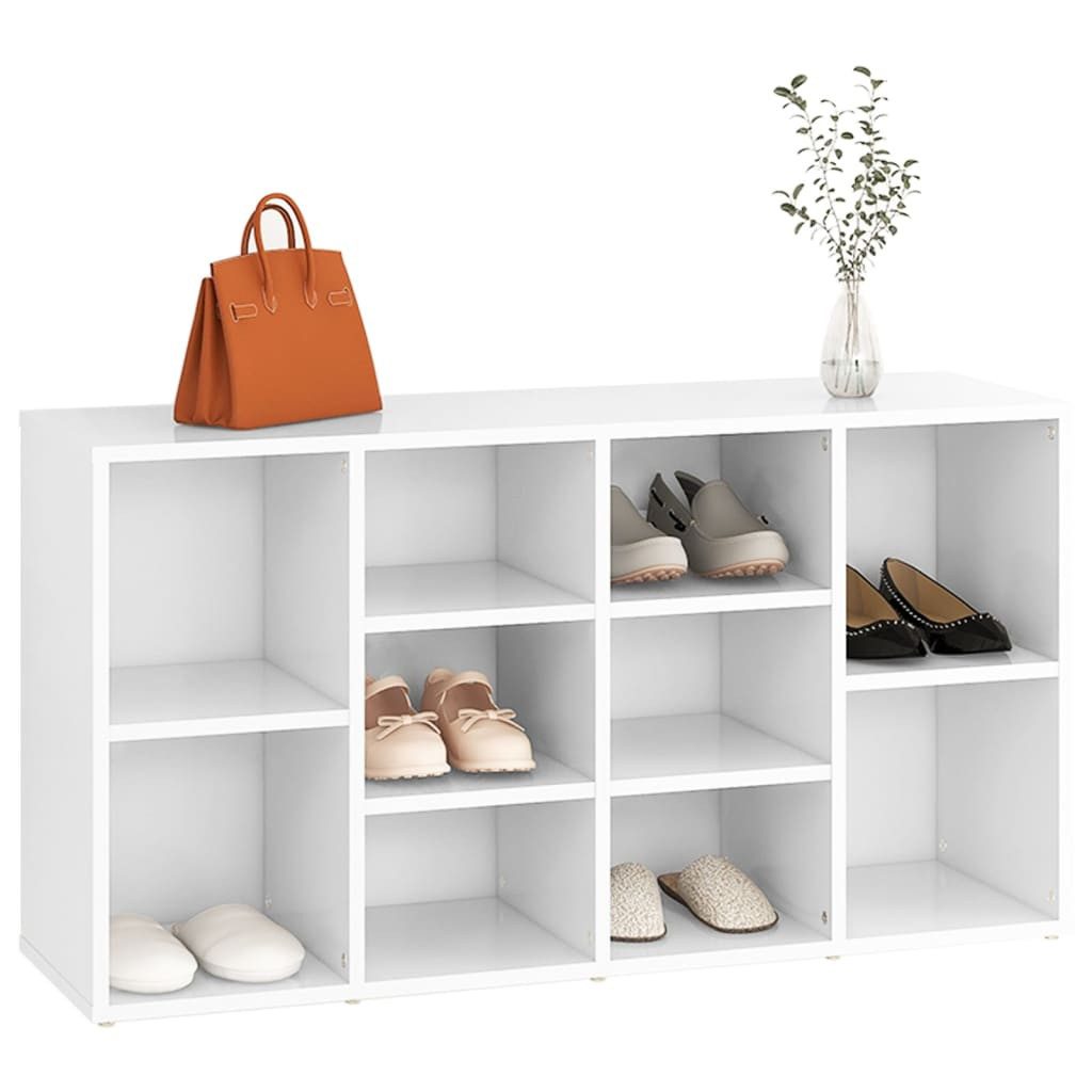 vidaXL Schuhschrank NA Schuhregal Schuhschrank Flurschrank Schuhbank Weiß 103x30x54,5 cm S