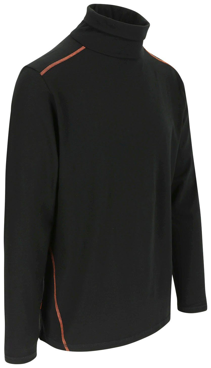 Herock Rollkragenshirt Rollkragen-T-Shirt % Tragegefühl Baumwolle, 95 Langärmlig Lotis angenehmes Stretch