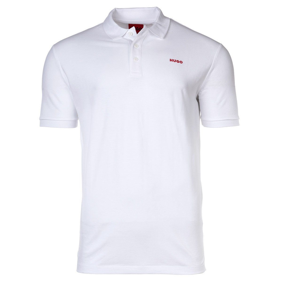 HUGO Poloshirt Herren Polo-Shirt - Pique, DONOS222, 1/2-Arm Weiß