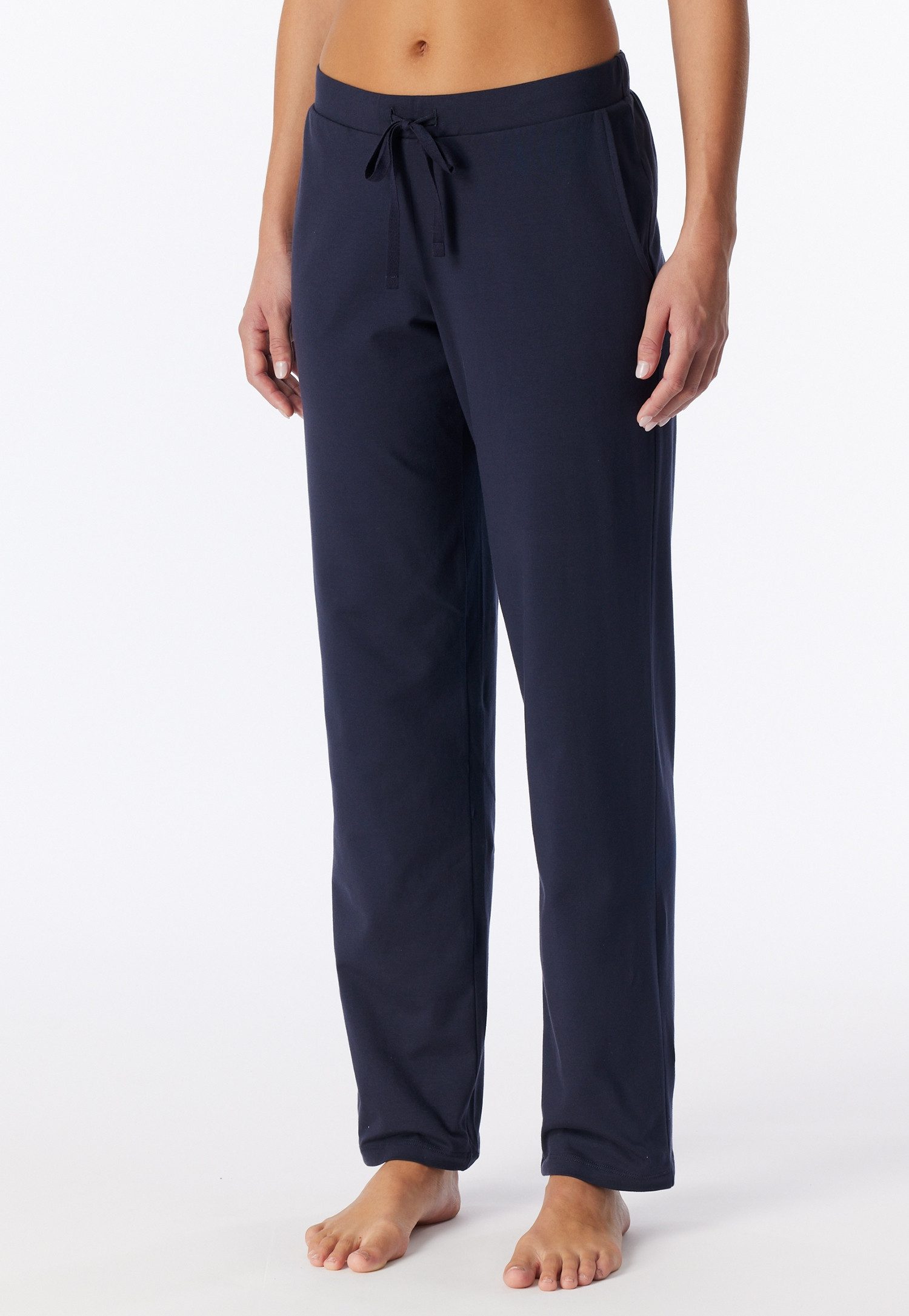 Schiesser Pyjamahose Mix + Relax Cotton-Mix, Gummizug, Bindeband, seitliche Taschen
