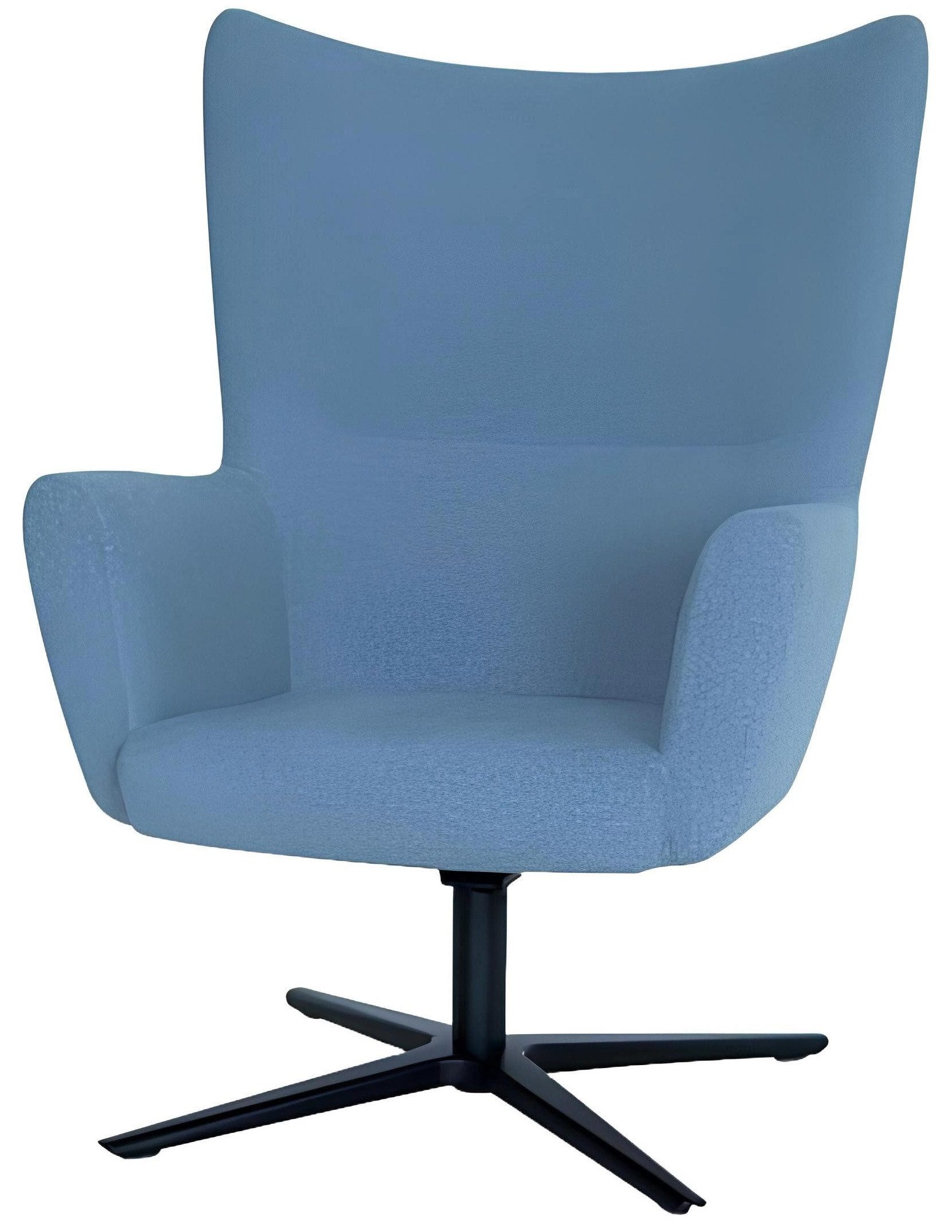 Loungesessel Modernes Designer-Cocktailsessel in Blau mit Ohren