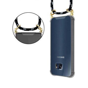 Cadorabo Handyhülle Samsung Galaxy S6 EDGE Samsung Galaxy S6 EDGE, Flexible TPU Silikon Handy Schutzhülle - Hülle - mit Handykette