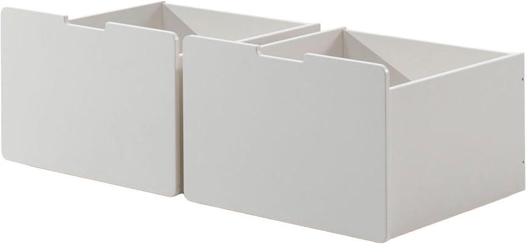 Vipack Container auf Rollen (2-er Set), hochwertiger Holzwerkstoff lackiert, 2 Farben (das Innenmaß von ca.: B: 48,6xH: 29,3xT: 56,6cm bietet viel Stauraum) universell und durch die Rollen flexibel in Räumen einsetzbar