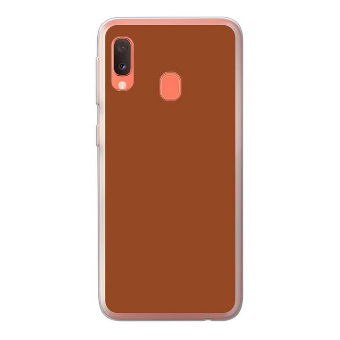 MuchoWow Handyhülle Terrakotta - Braun - Palette - Unifarben - Farben - Farbe Handyhülle Samsung Galaxy A20e Smartphone-Bumper Print Handy