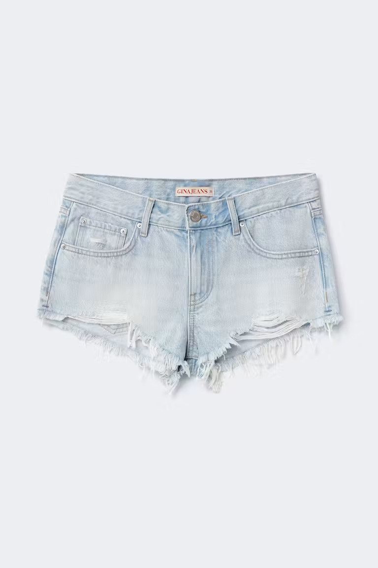 Gina Tricot Shorts Glow low denim shorts - Low Waist Jeansshorts - Damen Shorts
