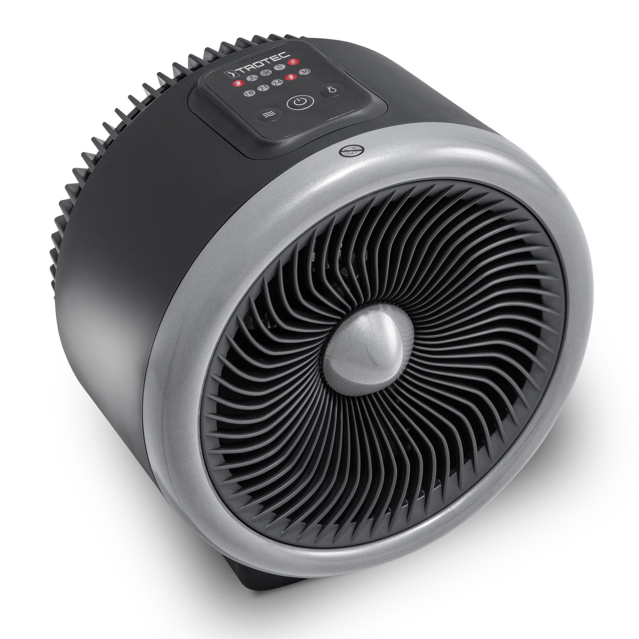 TROTEC Heizlüfter 2-in-1-Heizlüfter und Ventilator TFH 2000 E, 2000 W, 2 Heizstufen leise Turbospin Wärme 2 Ventilationsstufen