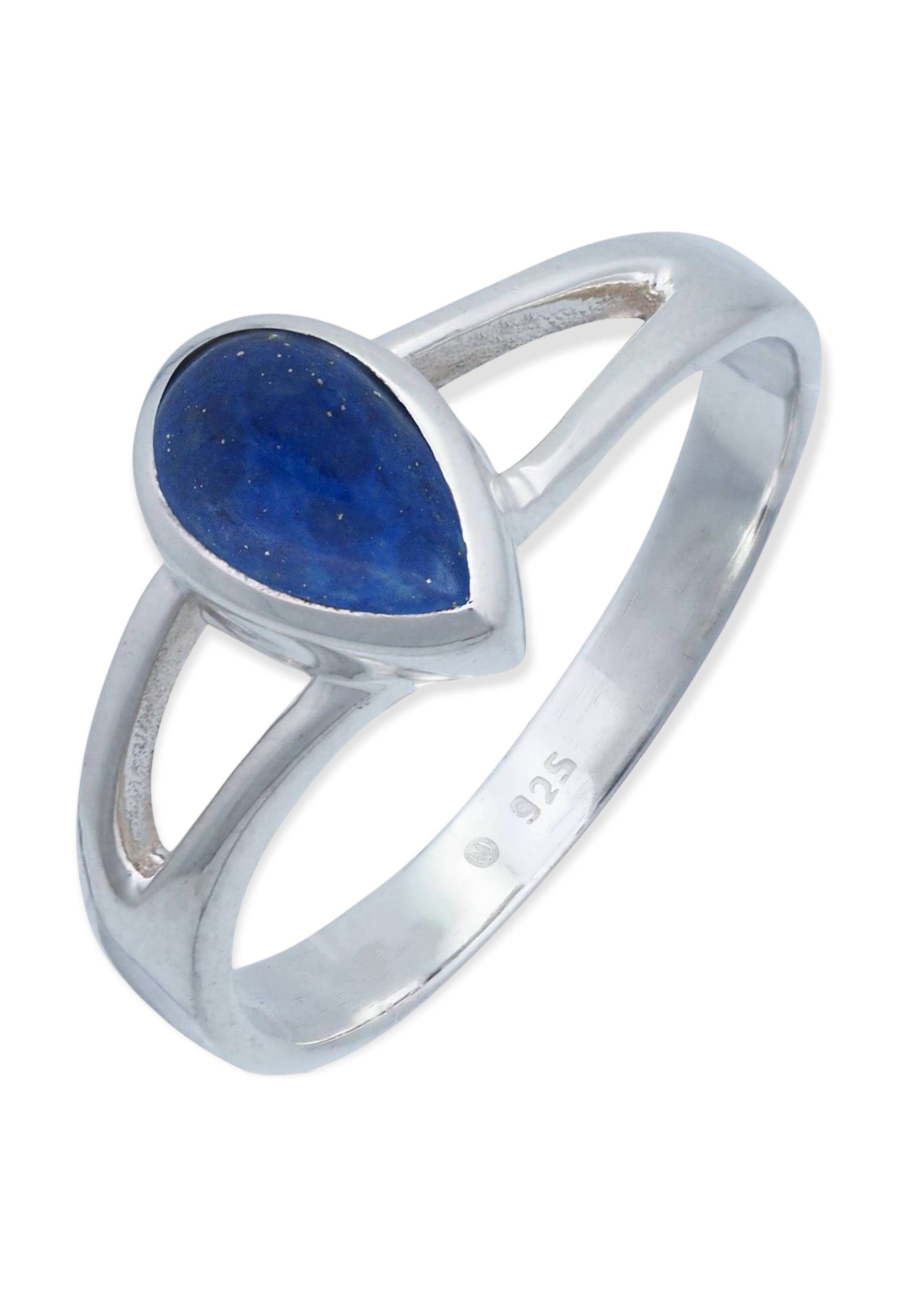 mantraroma Silberring 925er Silber mit Lapis Lazuli