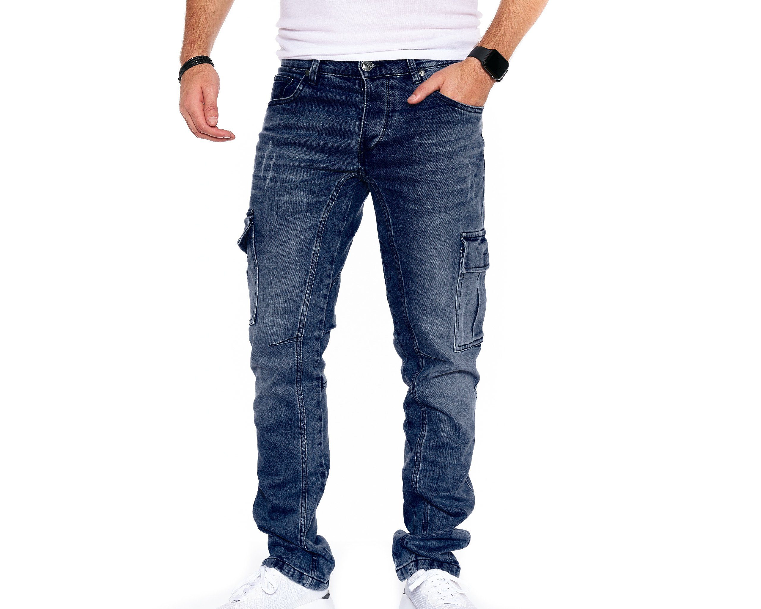 Styleko Cargohose 8003 Cargo Jeans Herren Cargohose für Herren Jeans Cargohose Herren
