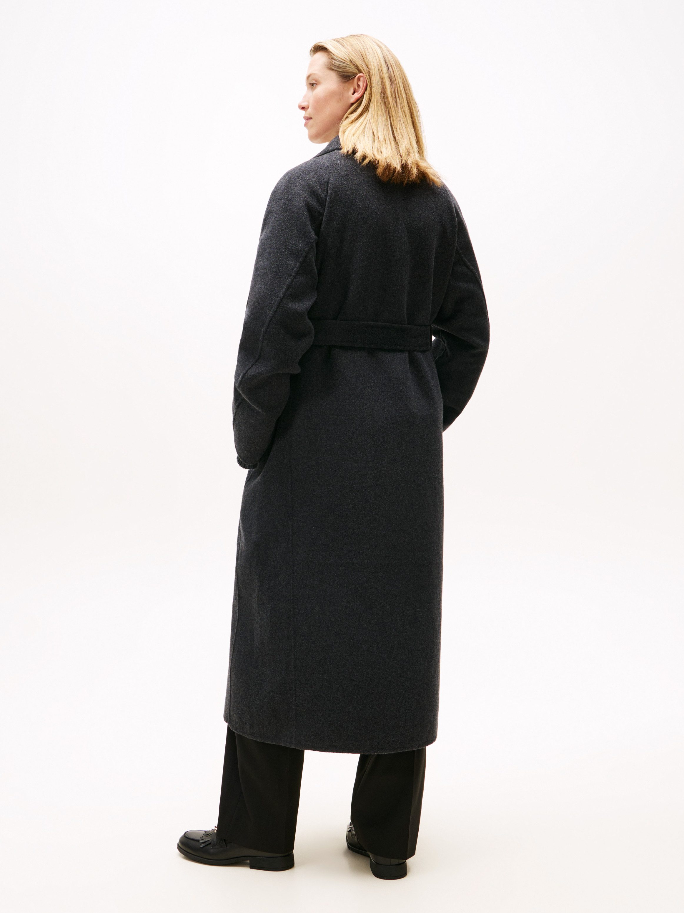 Tommy Hilfiger Wollmantel DF WOOL REG BELTED MIDI COAT mit Wolle günstig online kaufen
