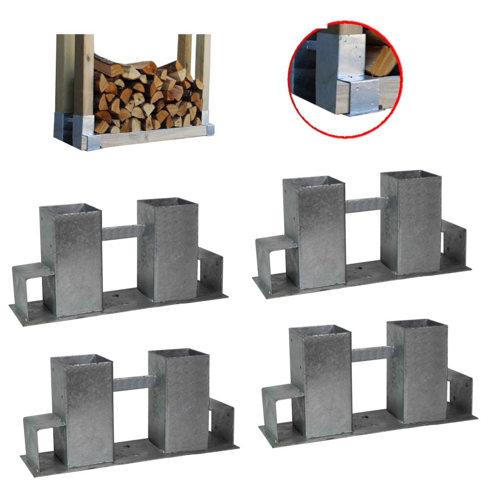 TRUTZHOLM Kaminholzregal Holzstapelhilfe Stapelhilfe Holzstapelhalter Kamin günstig online kaufen