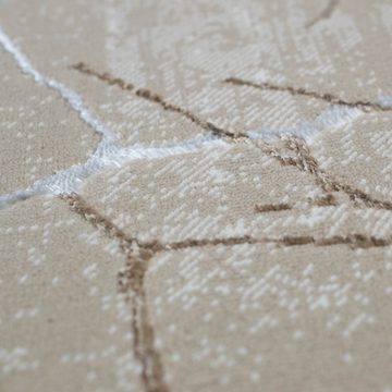 Teppich Designer Teppich mit abstraktem glänzenden Ästemuster creme, Teppich-Traum, rechteckig, Höhe: 8 mm