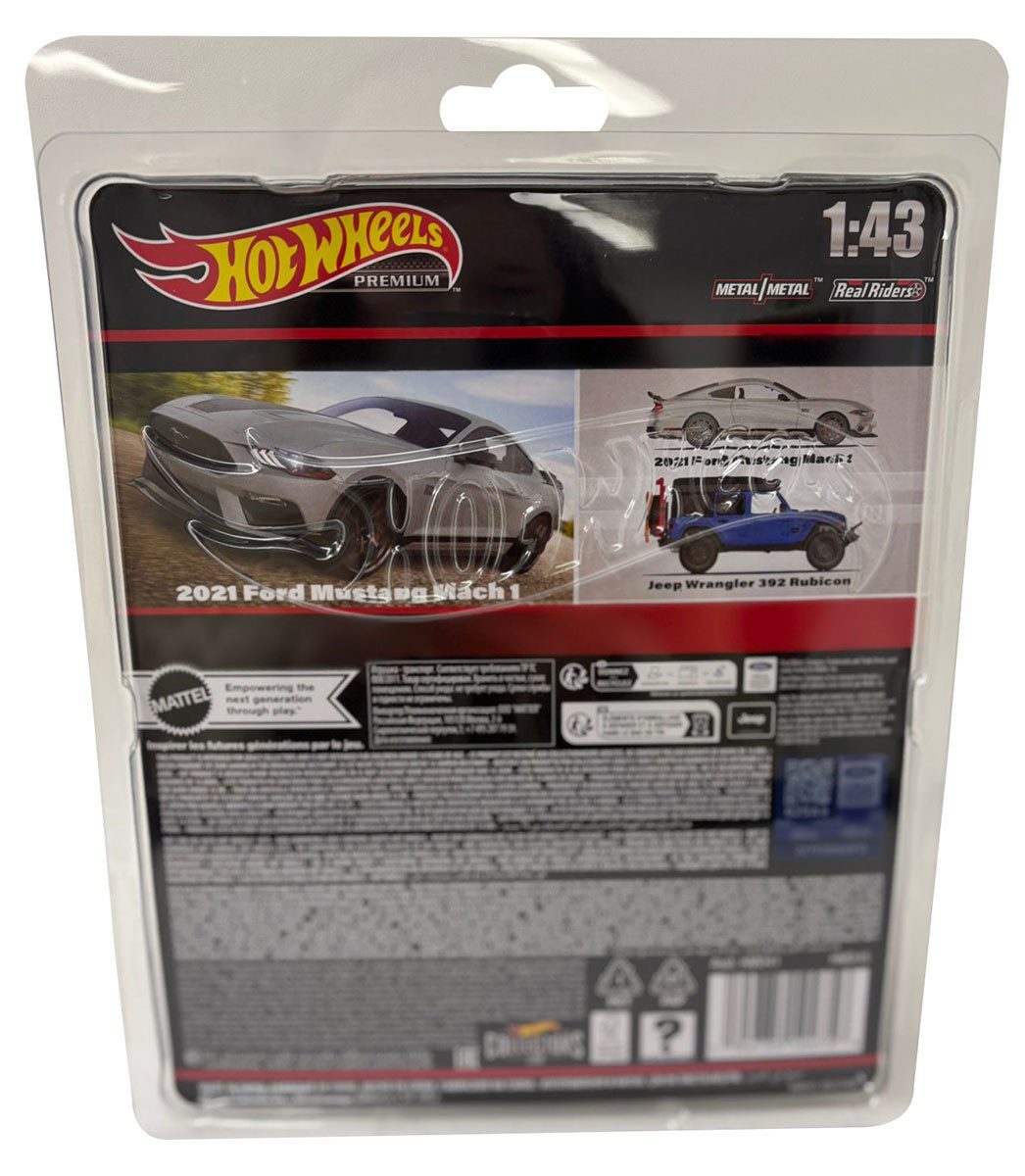Hot Wheels Spielzeug-Auto 2er-Set Hot Wheels Premium HMD45 2021 Ford Mustang Mach 1 und HMD48 `2