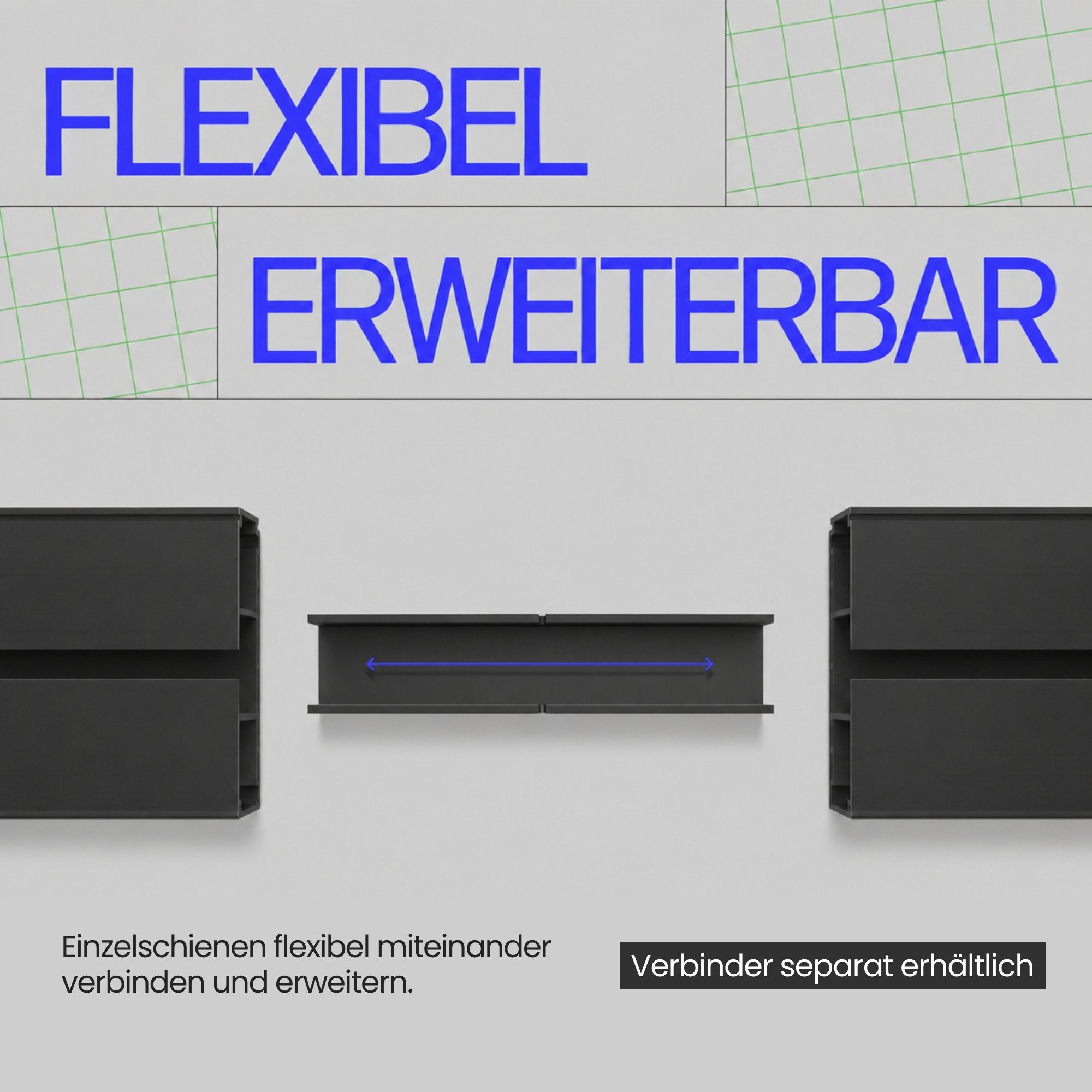 Bestlivings Gardinenschiene Innenlauf, 1-läufig, Bohren, verschraubt, Kunststoff, robust, langlebig, modular erweiterbar, ruhiger Innenlauf, Made in EU – Bild 5 von 5