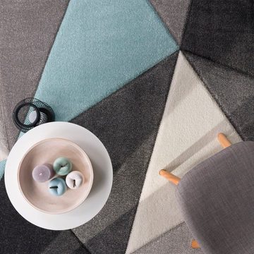 Teppich Lara 237, Paco Home, rechteckig, Höhe: 16 mm, Kurzflor, modernes geometrisches Design, mit Konturenschnitt
