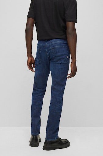 BOSS ORANGE Slim-fit-Jeans Delaware BC-L-P mit Leder-Badge