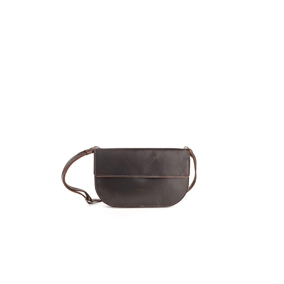 Handtasche Handtasche mit Überschlag, braun.