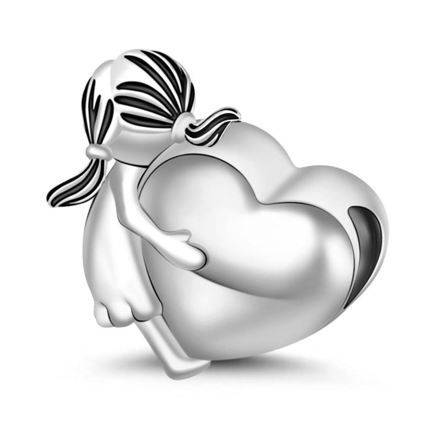 Gnoce Bead Gnoce Charm Family Herz CFC005 Silber