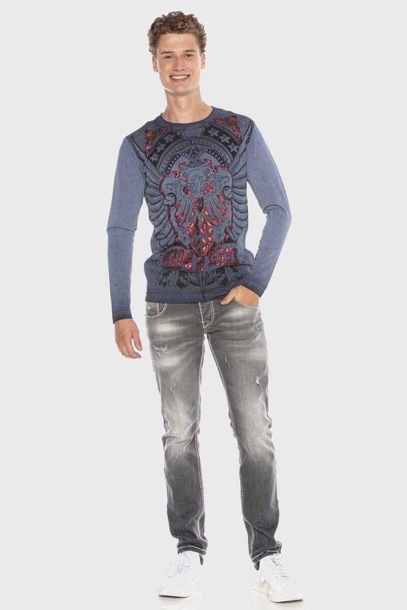 Cipo & Baxx T-Shirt Sweatshirts mit Print und Glanzdruck