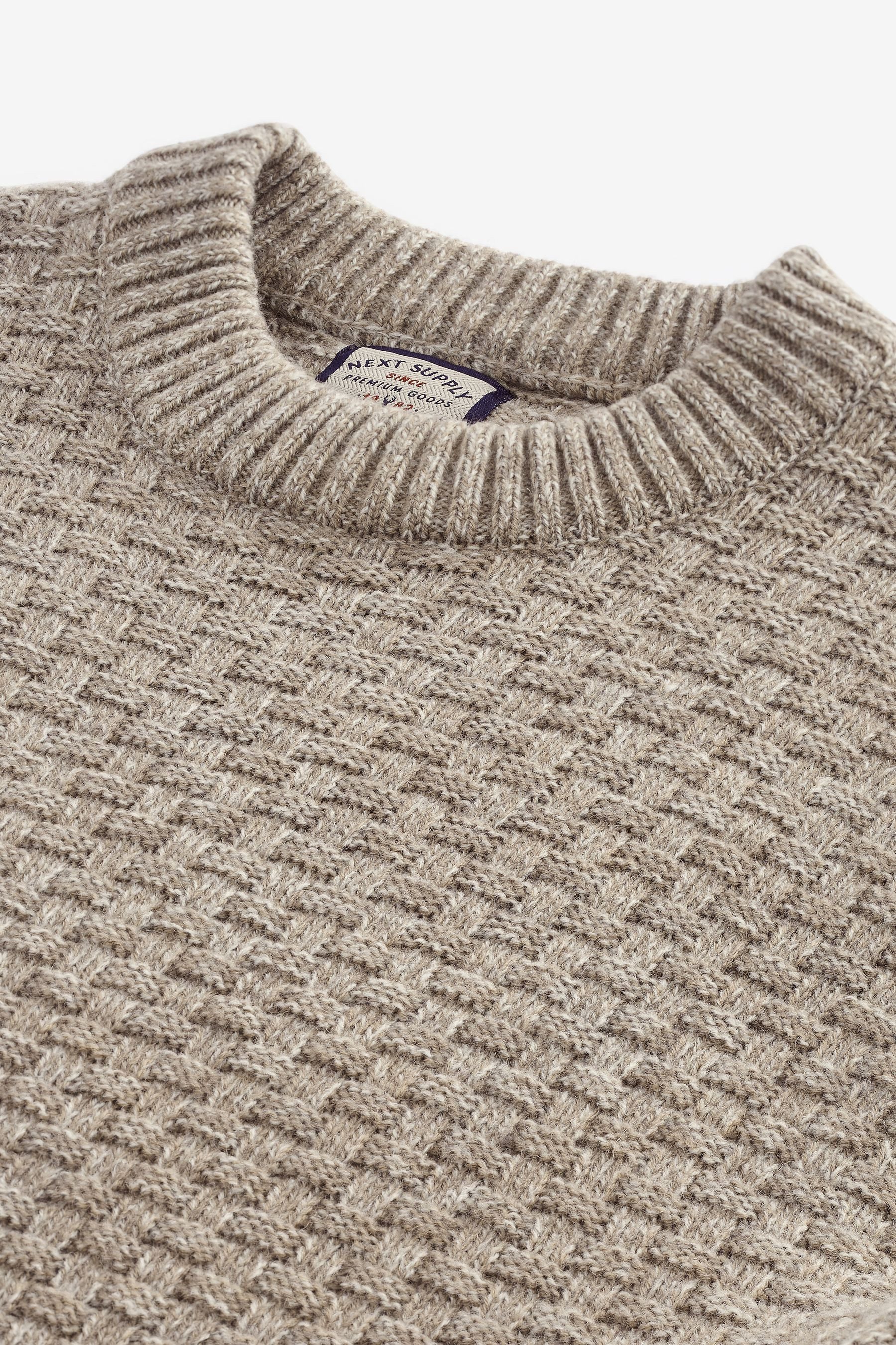 Next Rundhalspullover Regular Strickpullover mit Wolle (1-tlg)